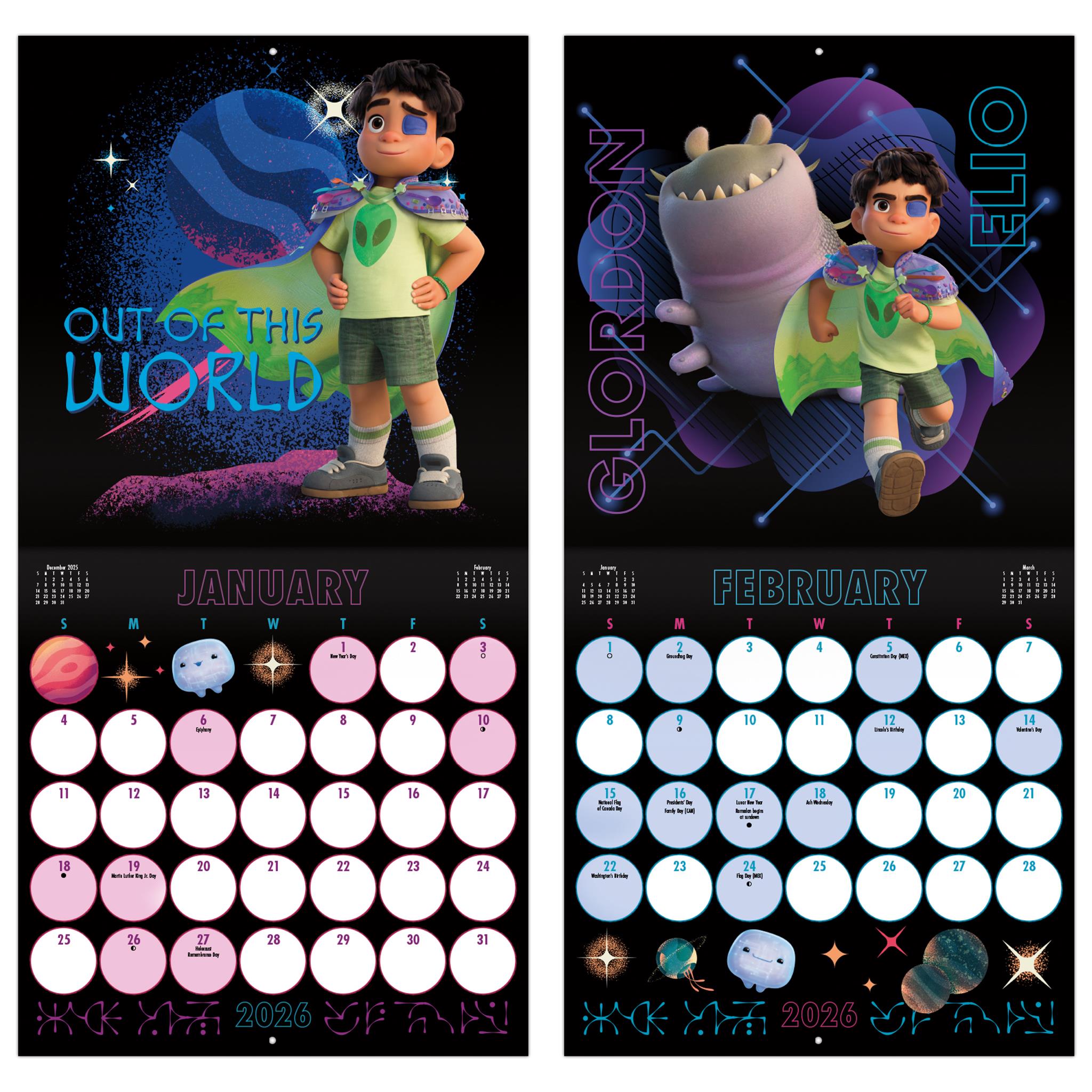 Calendrier mural Elio 2026 - Disponible uniquement en ligne