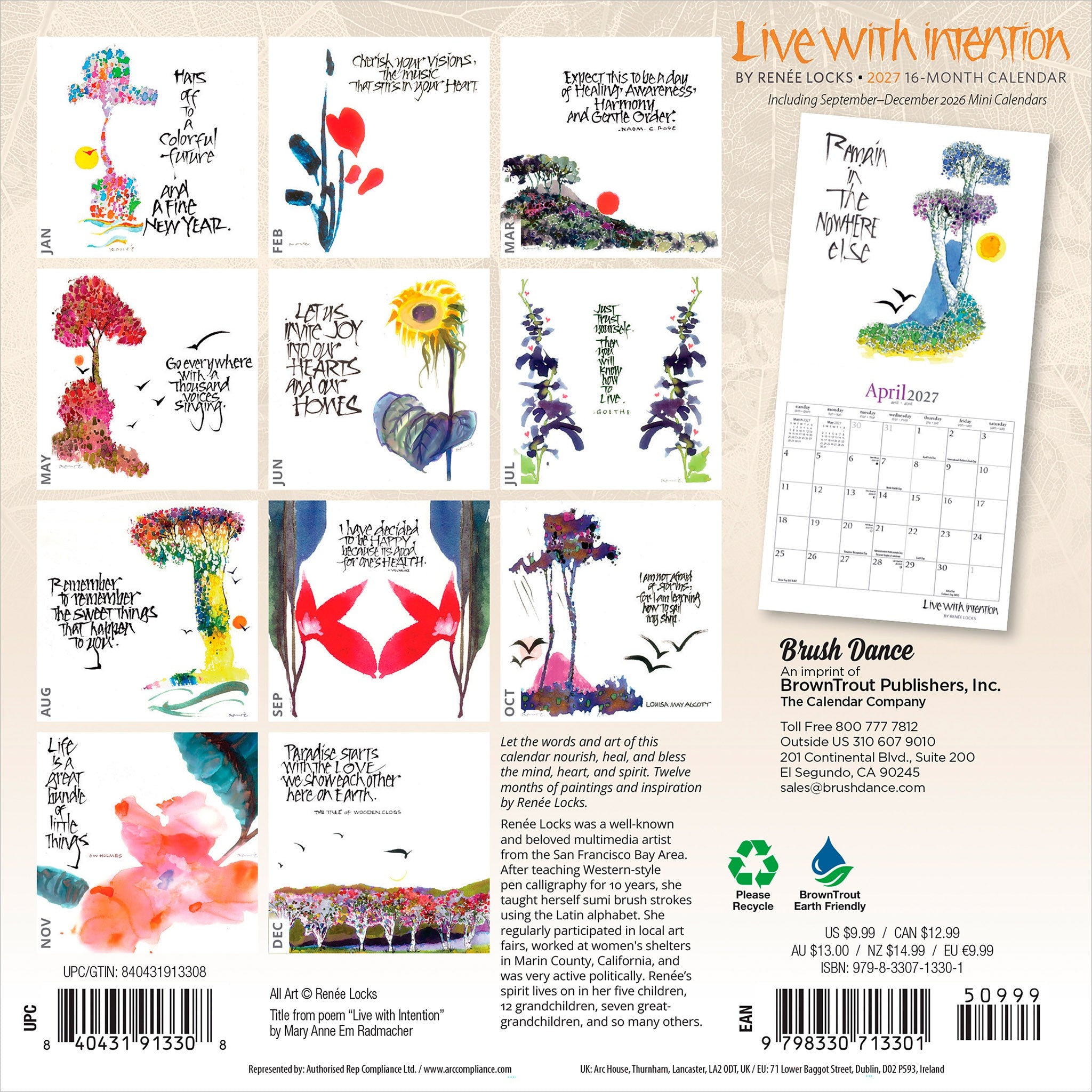 Live with Intention 2027 Mini Calendar