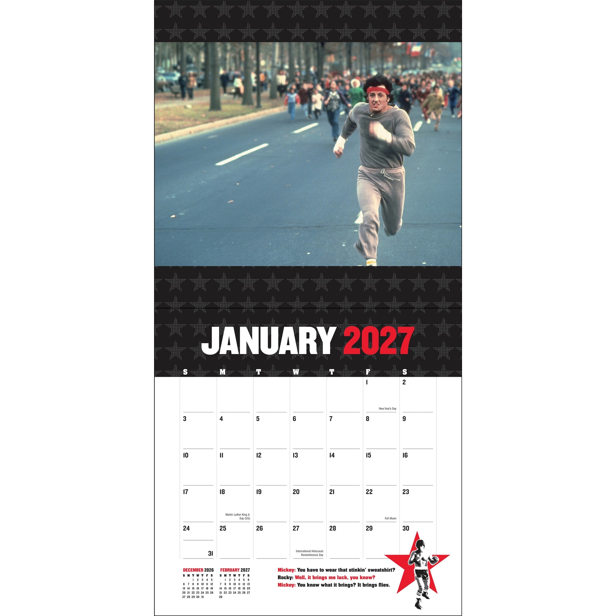 Calendrier mural Rocky 2027 - En ligne uniquement