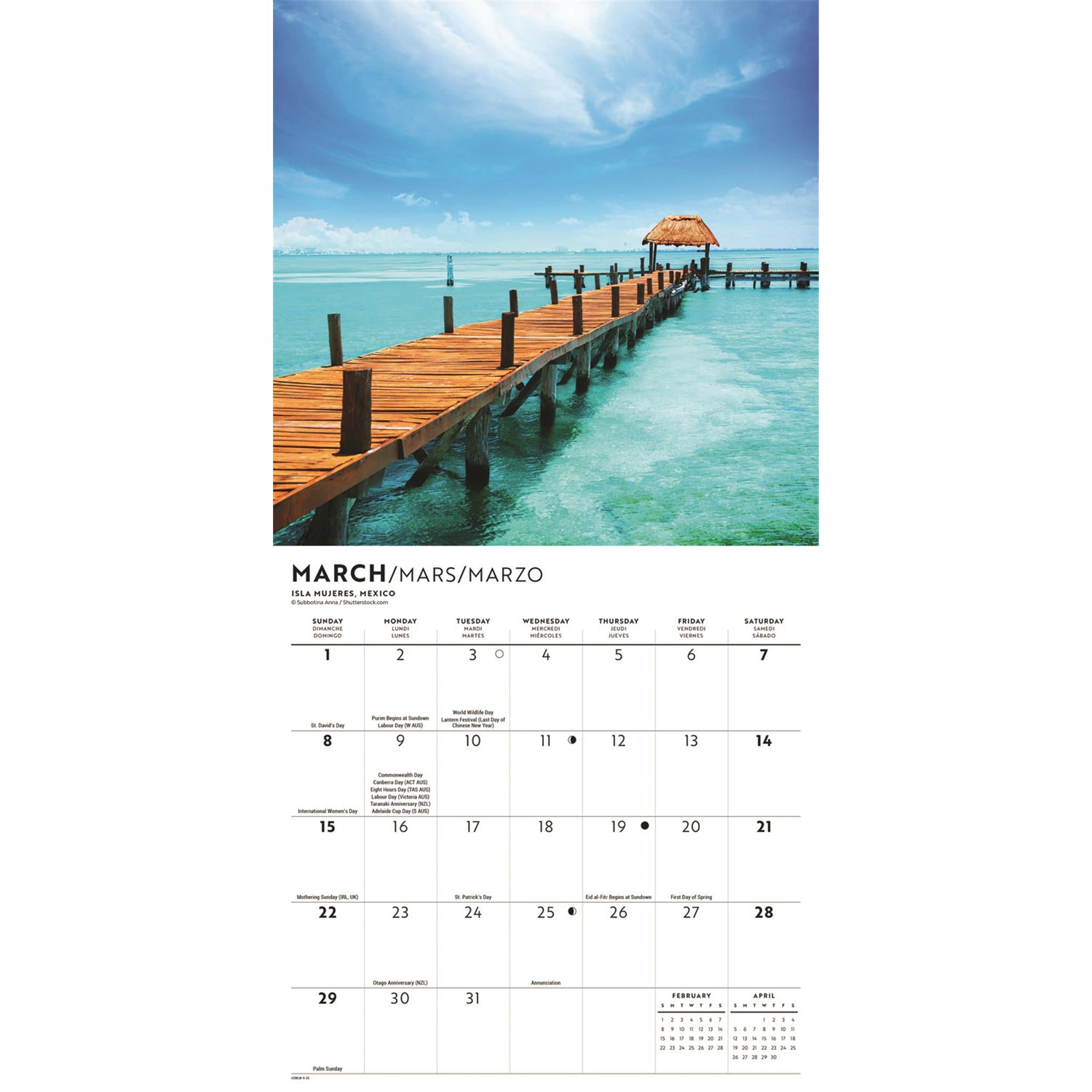 Mini-calendrier Île Paradis 2026