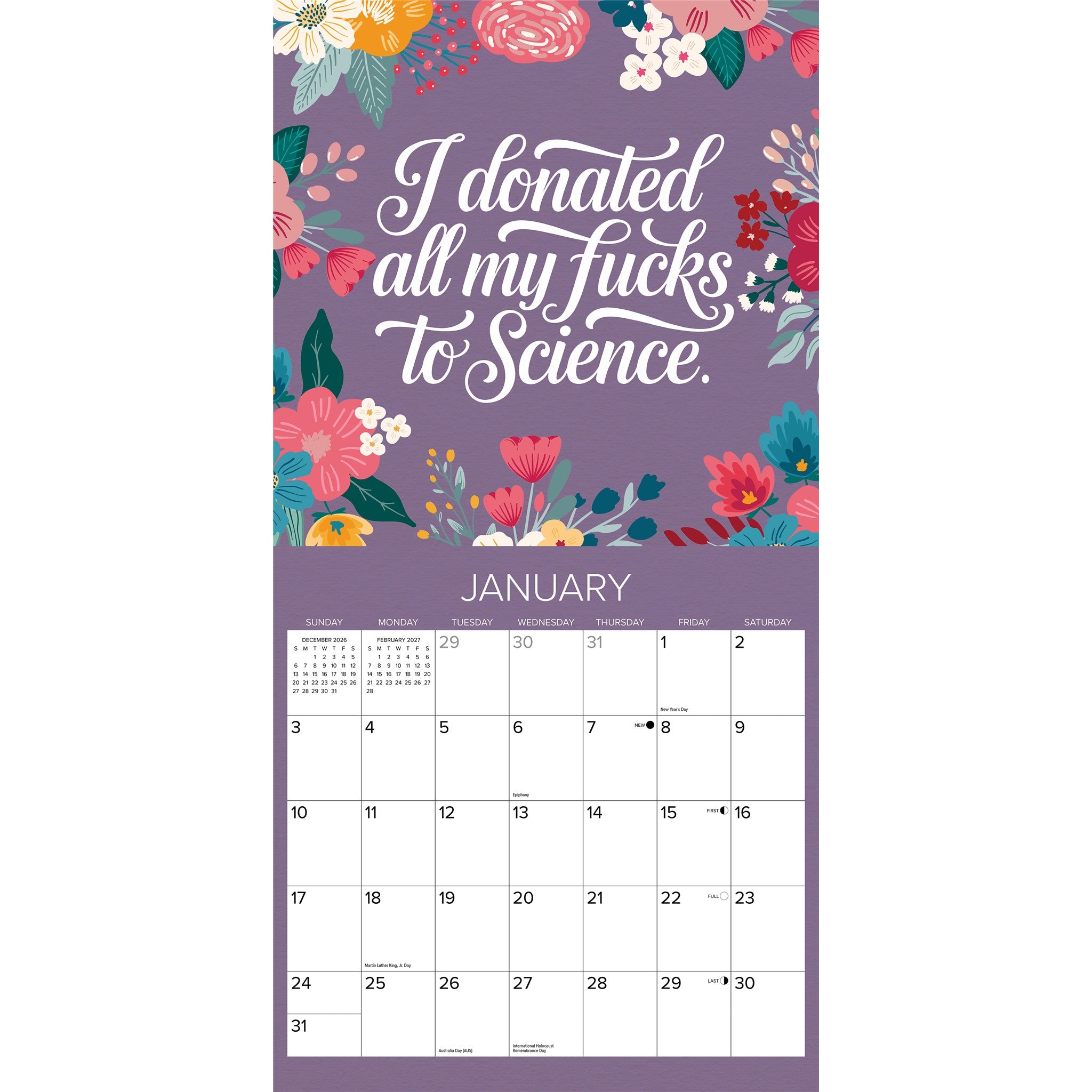 F*CK IT Floral 2027 Wall Calendar - Online Only