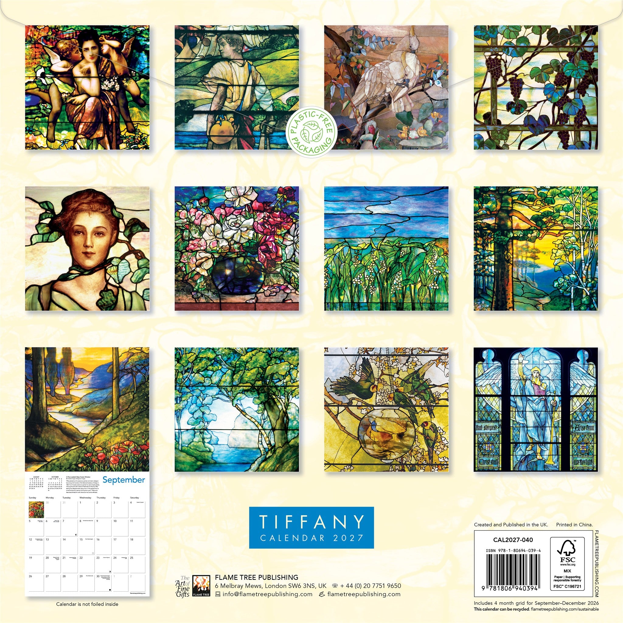 Tiffany 2027 Wall Calendar
