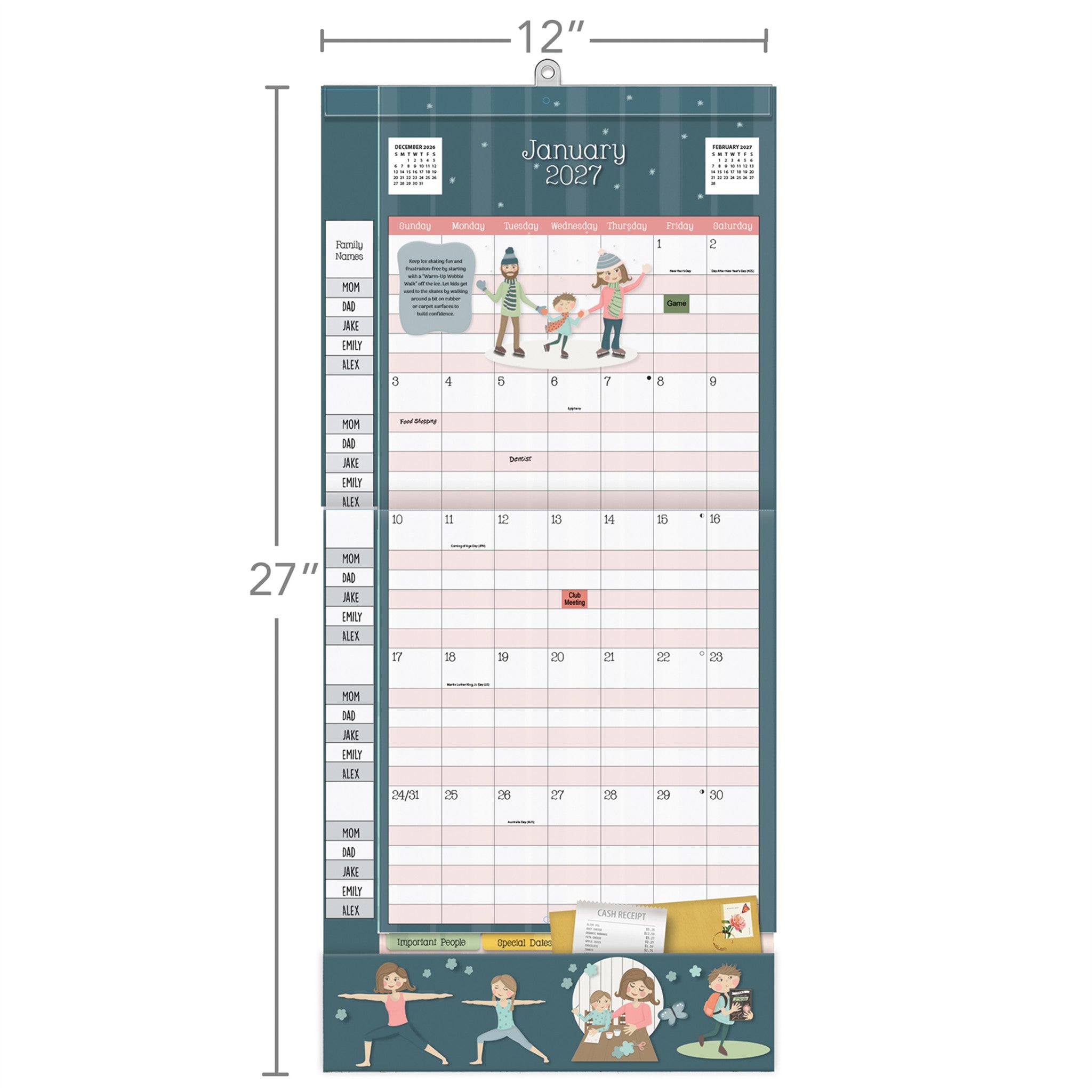 Calendrier mural Moms Plan-It 2027 – En ligne seulement