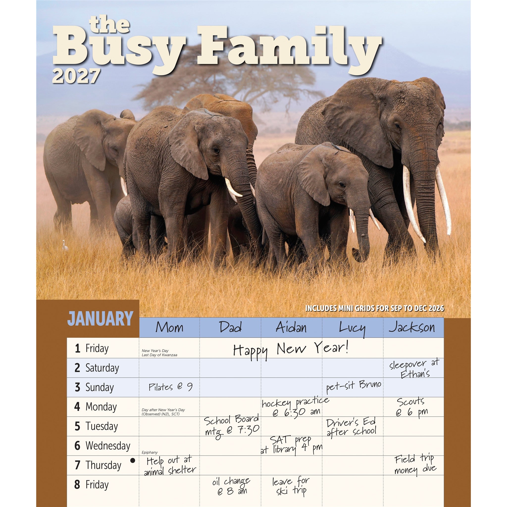 Le calendrier mural famille organisée 2027