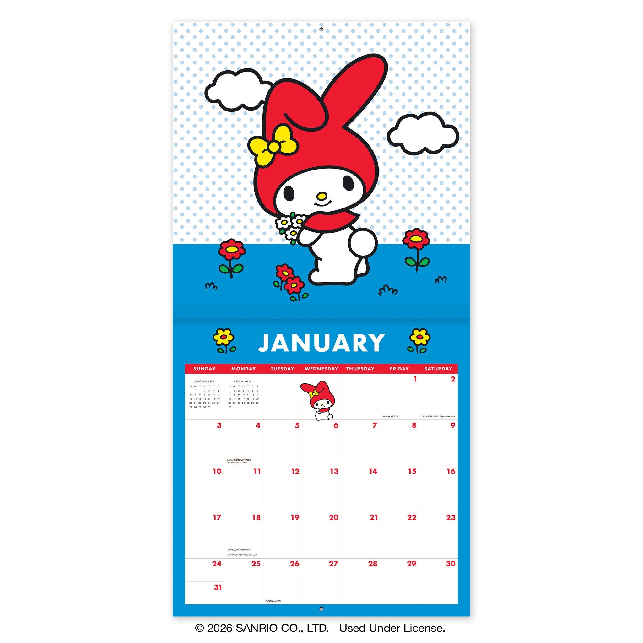 Hello Kitty and Friends Retro 2027 Wall Calendar
