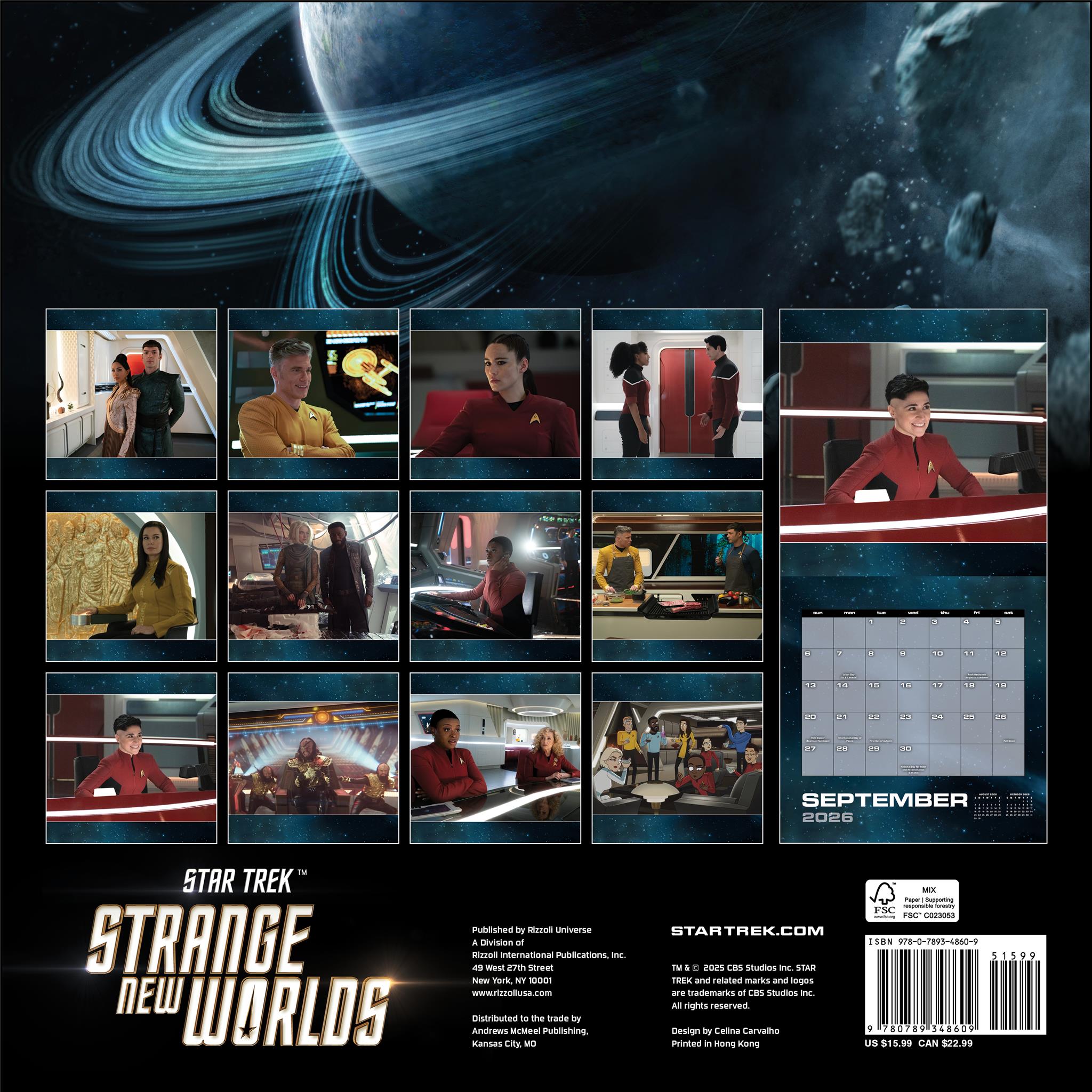 Calendrier mural Star Trek : Nouveaux Mondes Étranges 2026 - Disponible uniquement en ligne