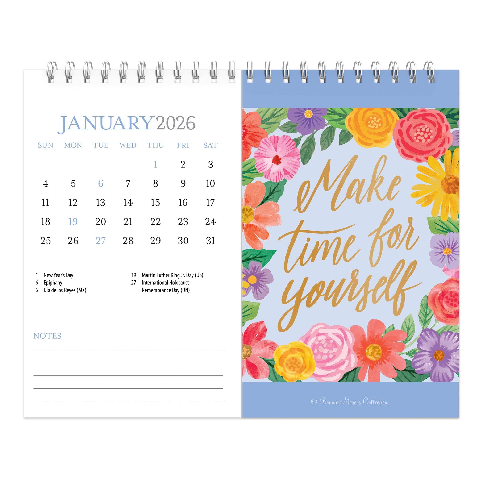 Calendrier chevalet double vue Bonnie Marcus 2026 - Disponible uniquement en ligne