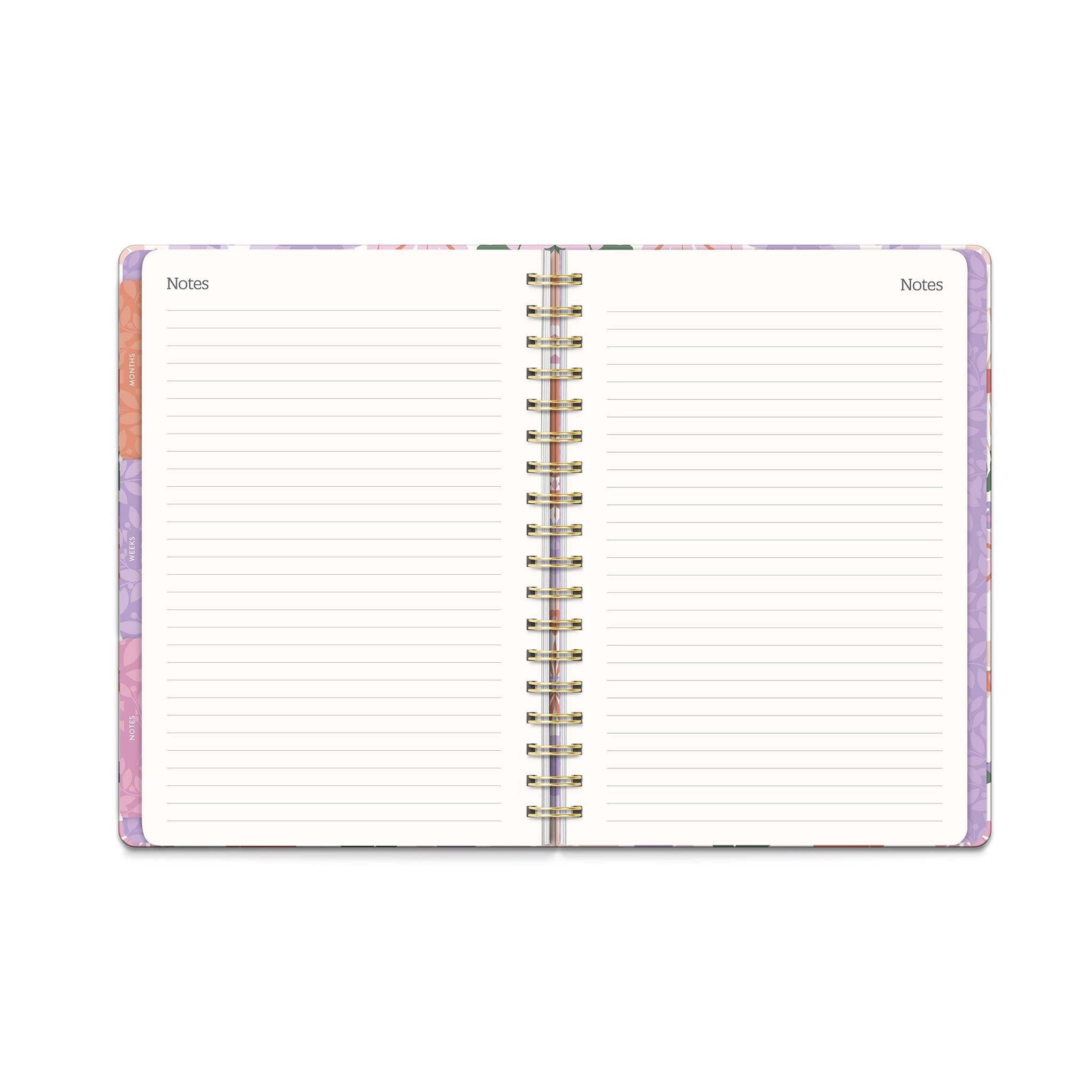 Secret Garden Tri-Tab 2025-2026 Engagement Calendar