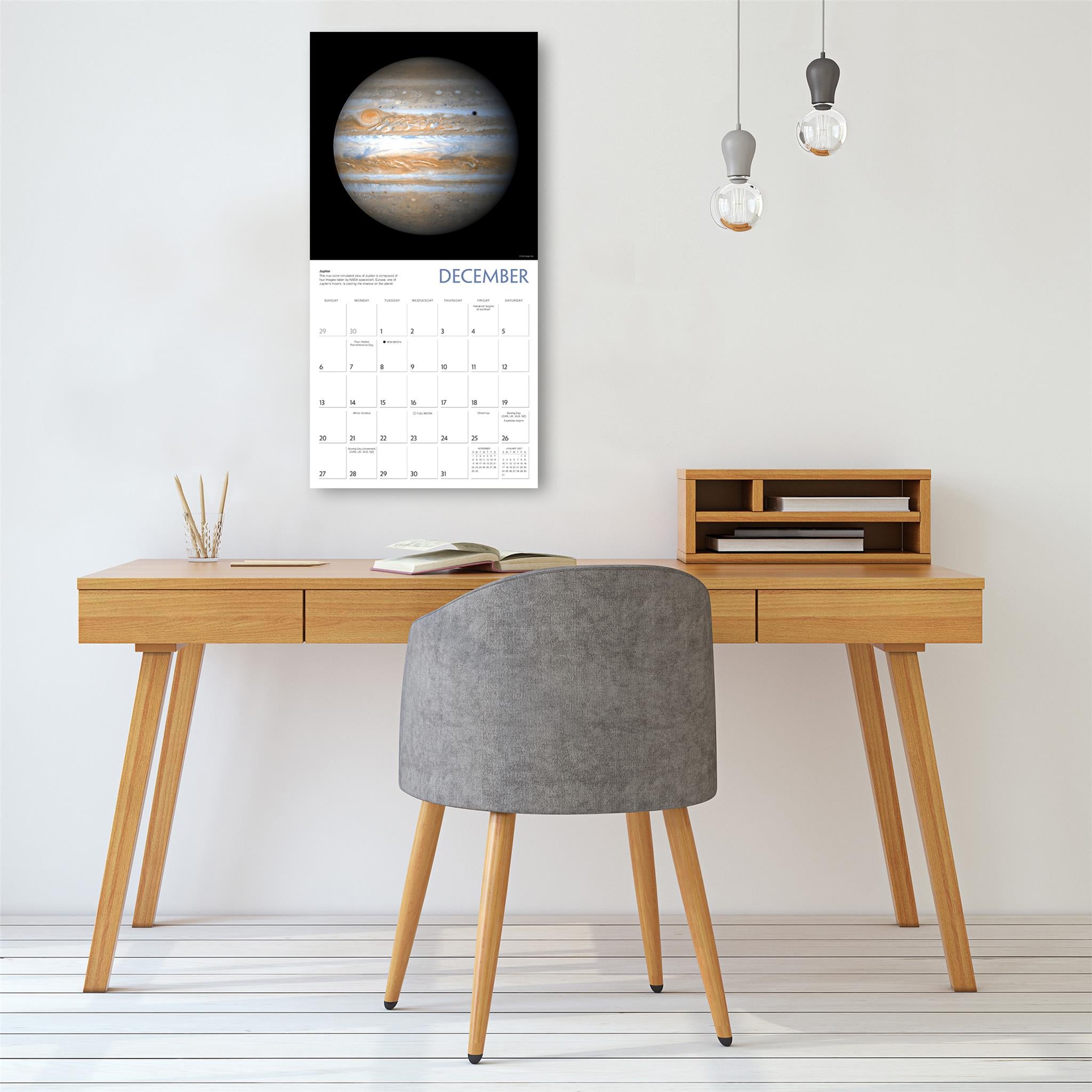 Calendrier mural Destination Espace 2026 - Disponible uniquement en ligne
