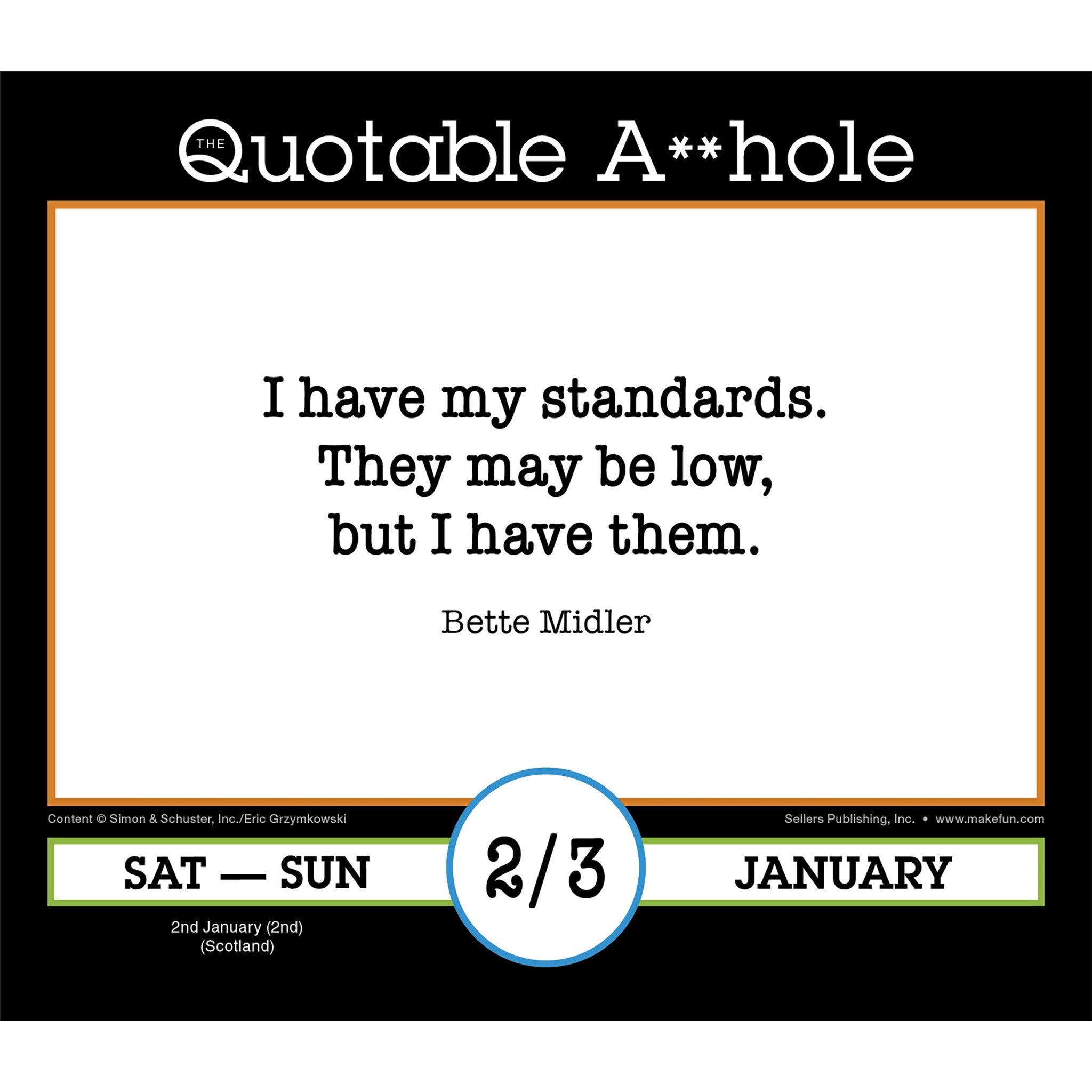 Quotable A**hole 2027 Box Calendar