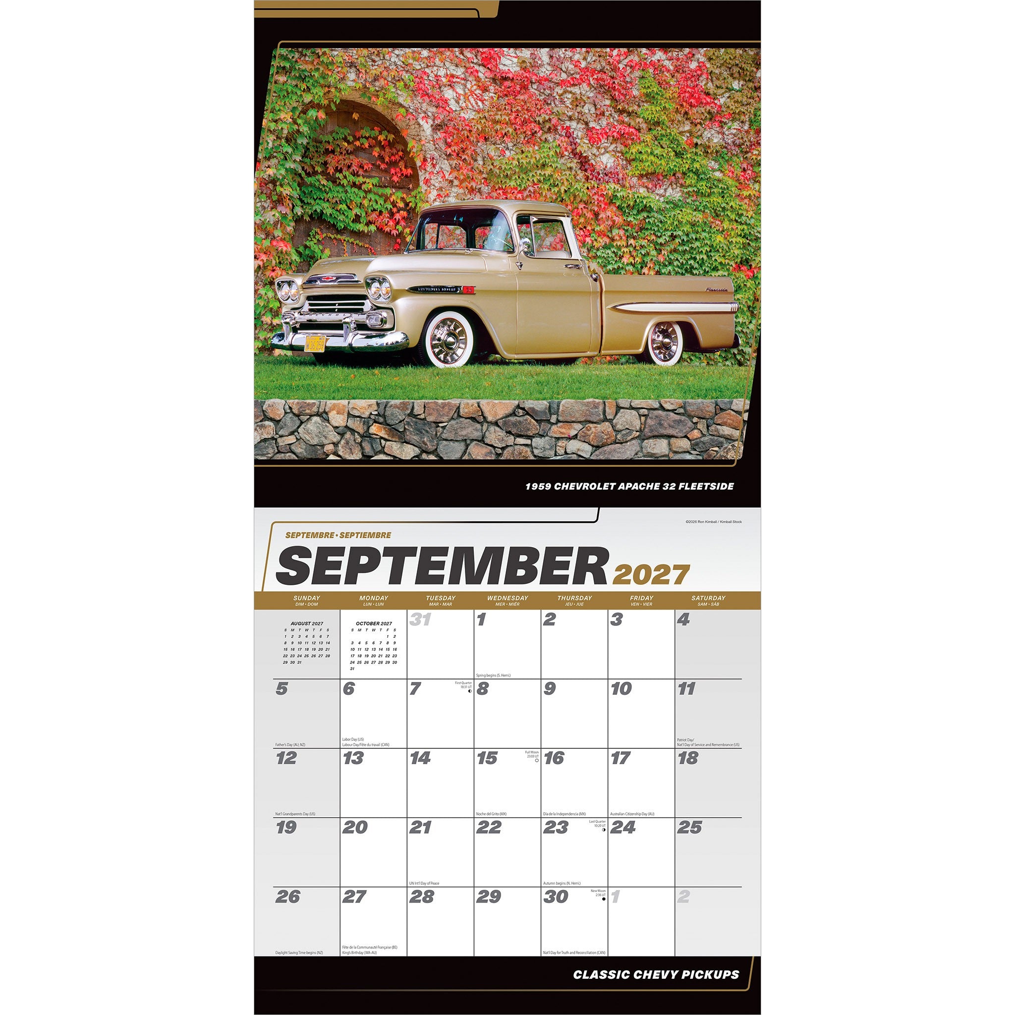 Chevy Pickups Classic 2027 Wall Calendar