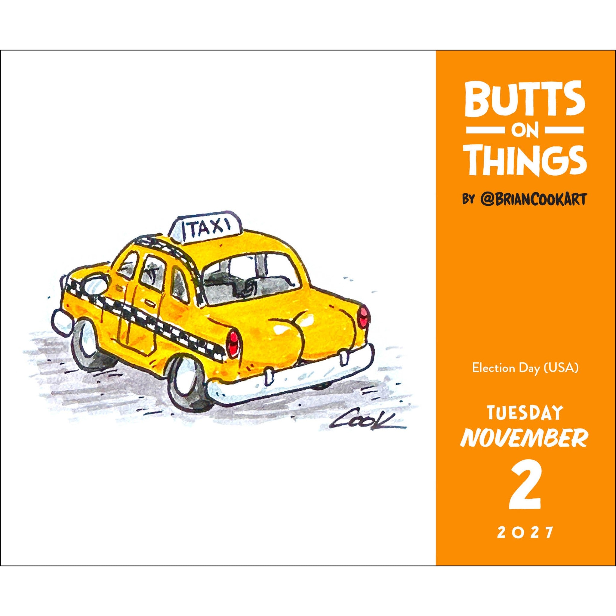 Butts on Things 2027 Box Calendar