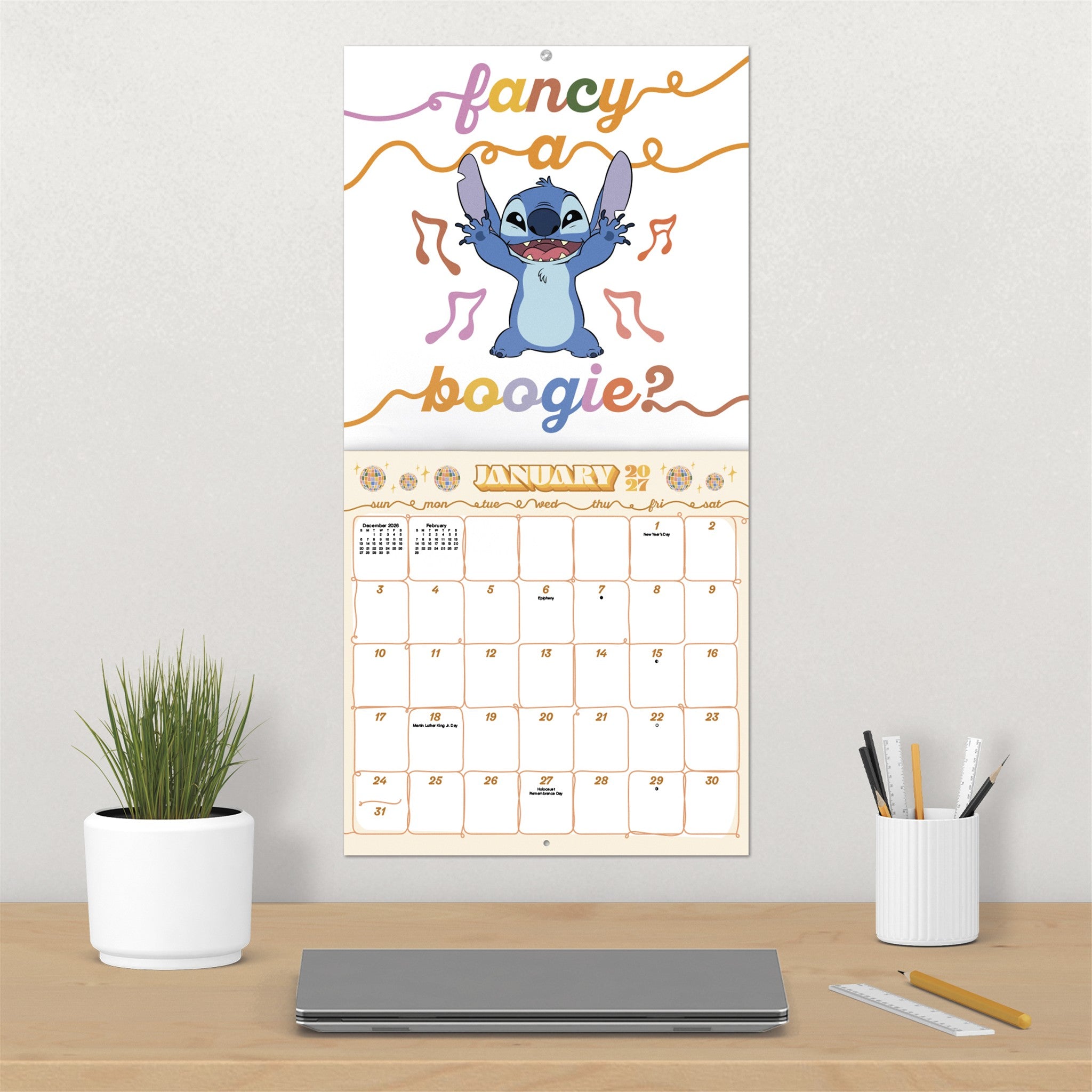 Stitch 2027 Wall Calendar