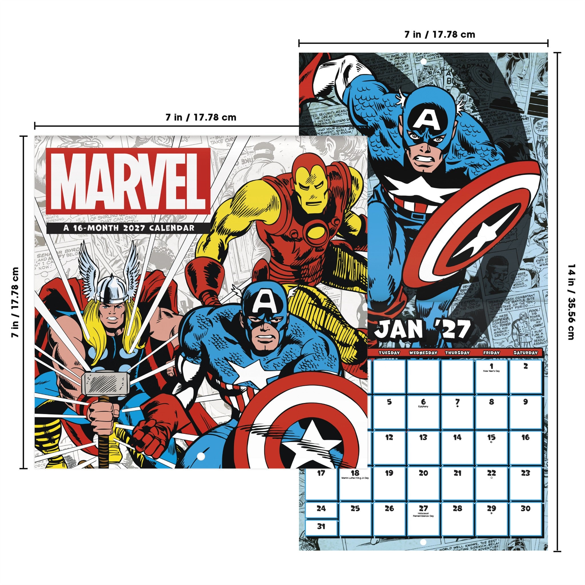 Mini Calendrier Marvel Comics 2027