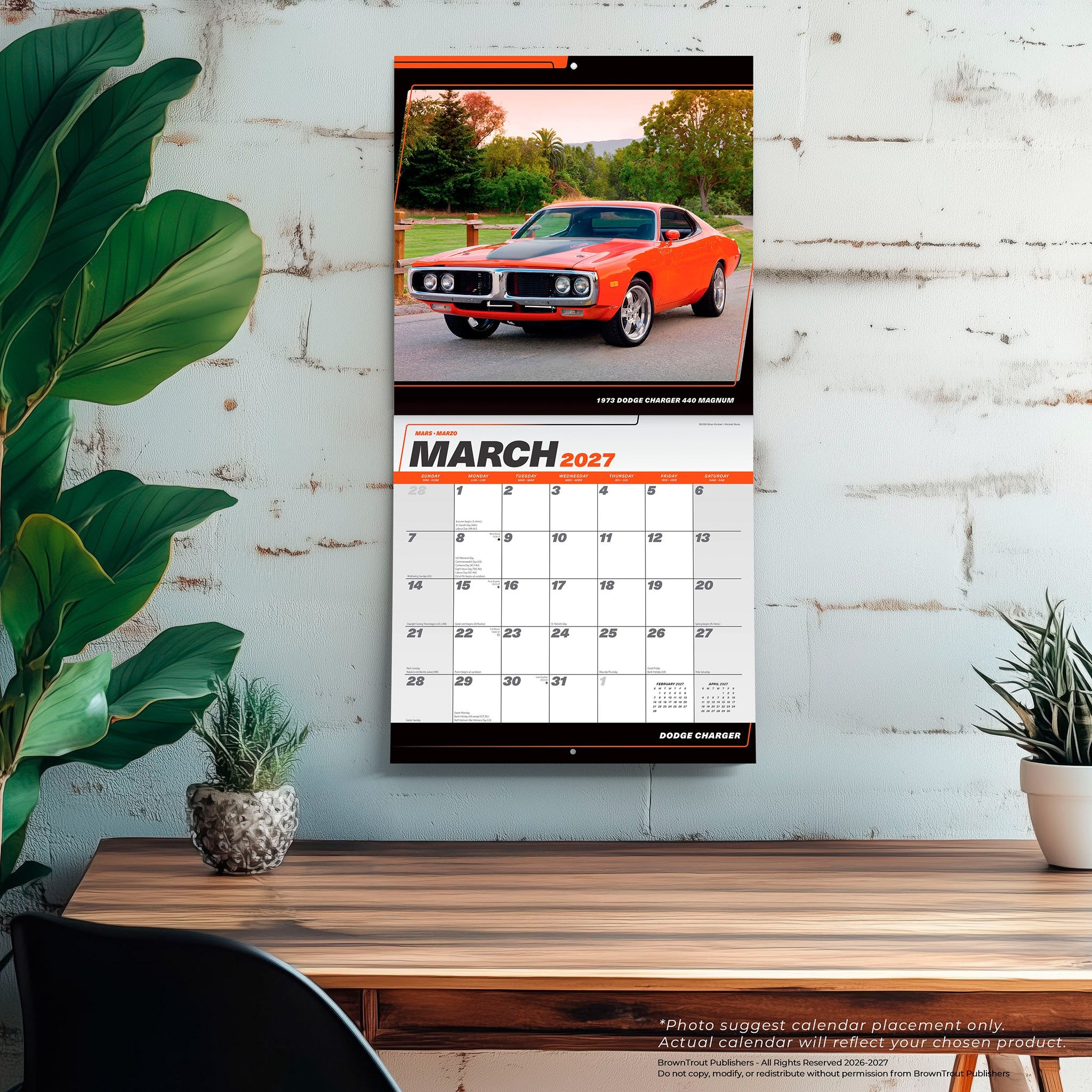 Dodge Charger 2027 Wall Calendar