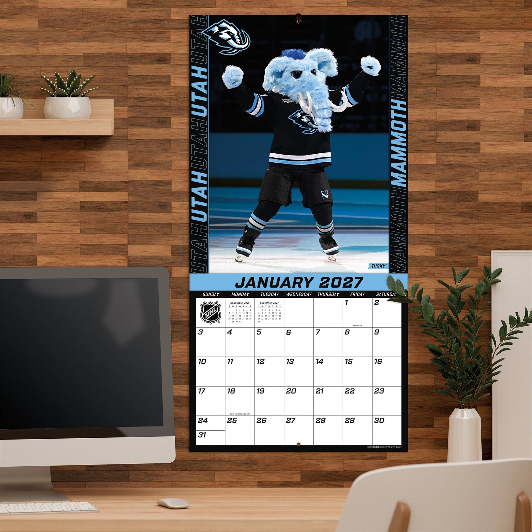 NHL Mascot 2027 Wall Calendar