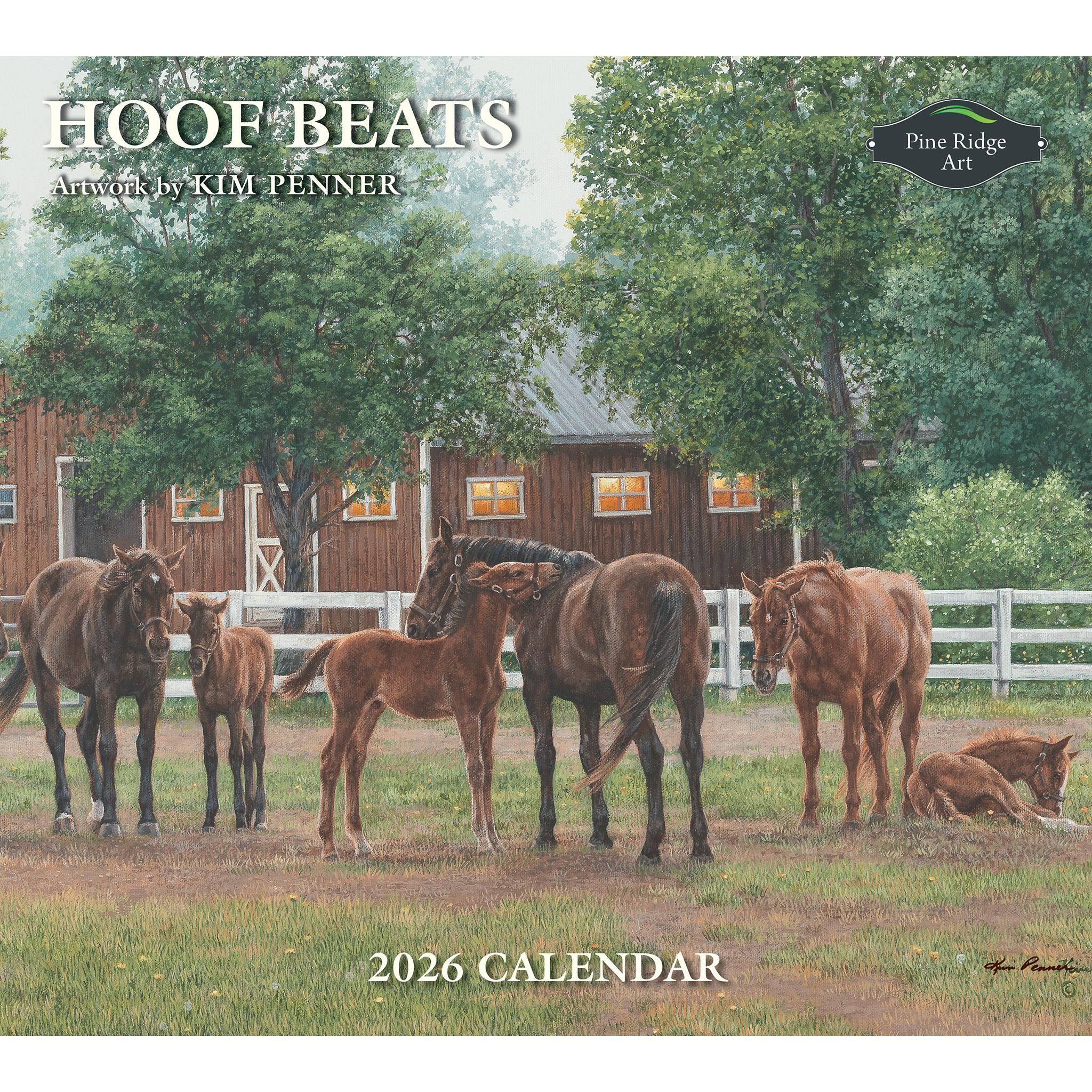 Calendrier mural Hoof Beats 2026 - Disponible uniquement en ligne