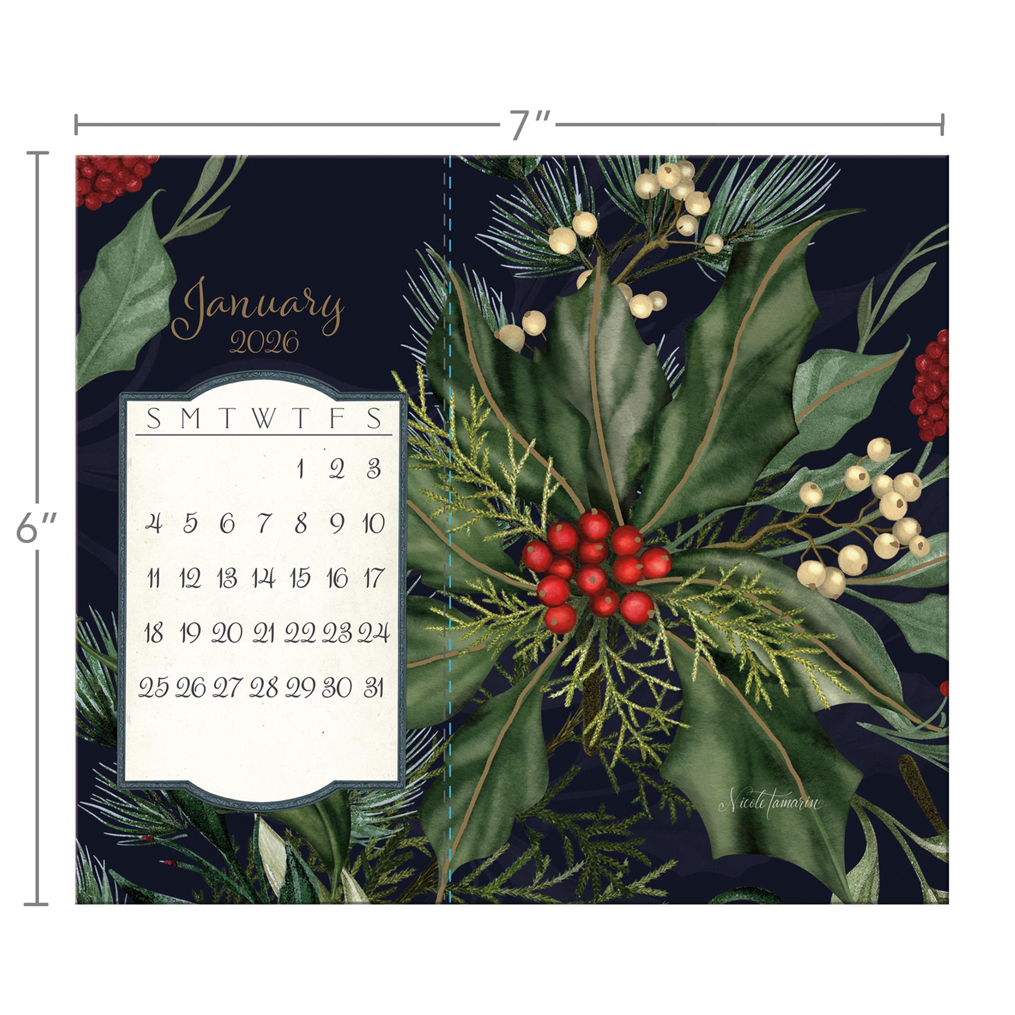 Calendrier chevalet Midnight Garden 2026 (carte postale) - Disponible uniquement en ligne