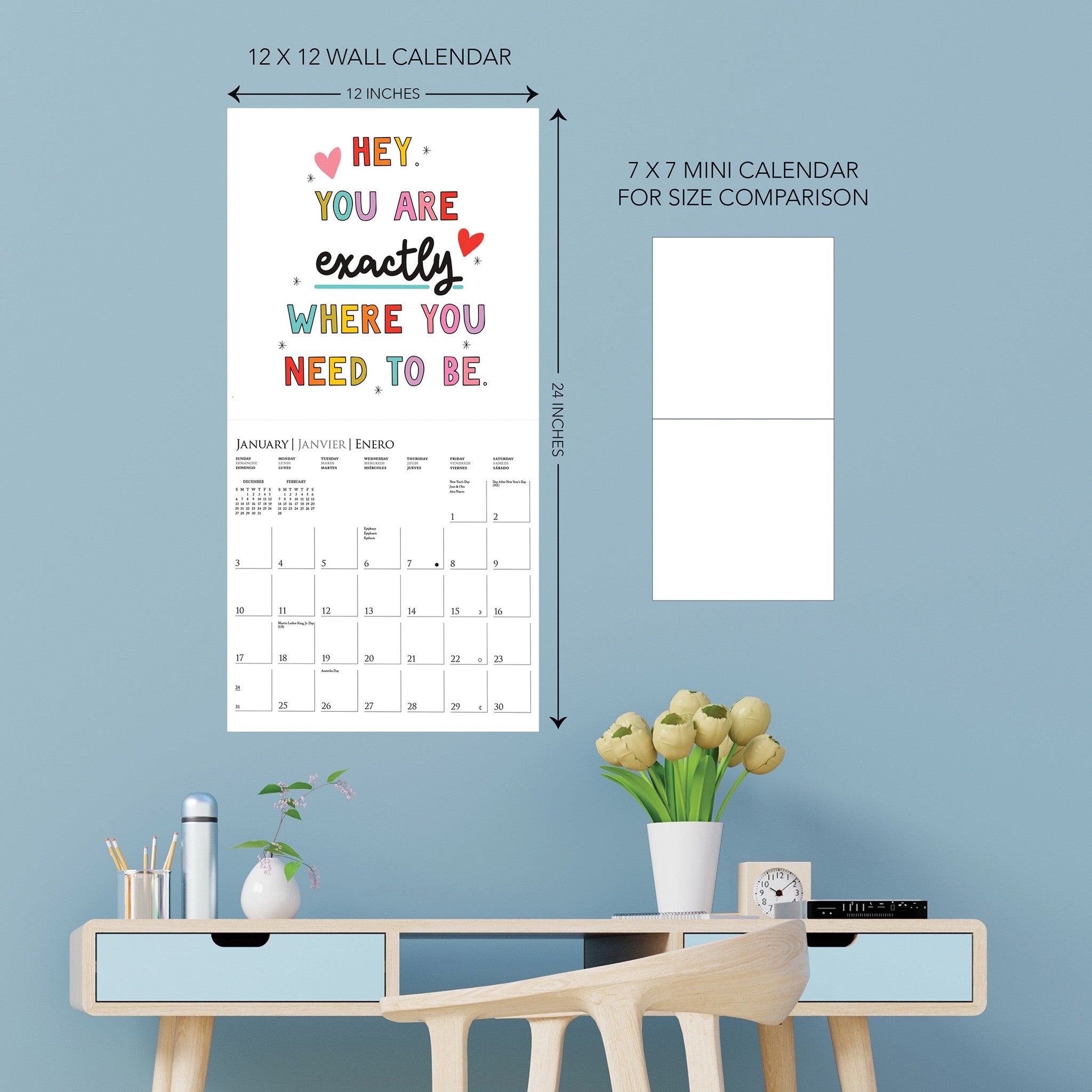The Positive Calendar 2027 Wall Calendar