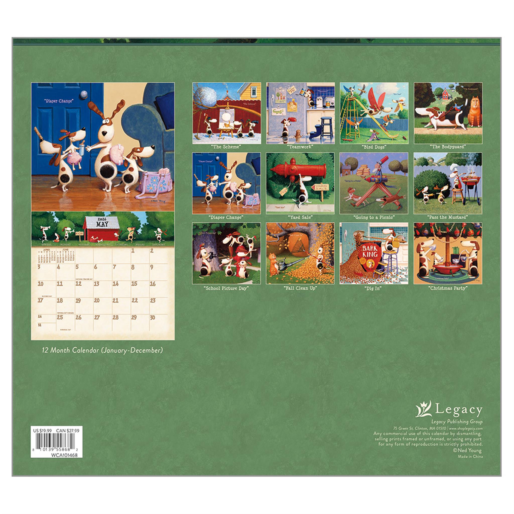 Calendrier mural de luxe A Dogs Life 2026