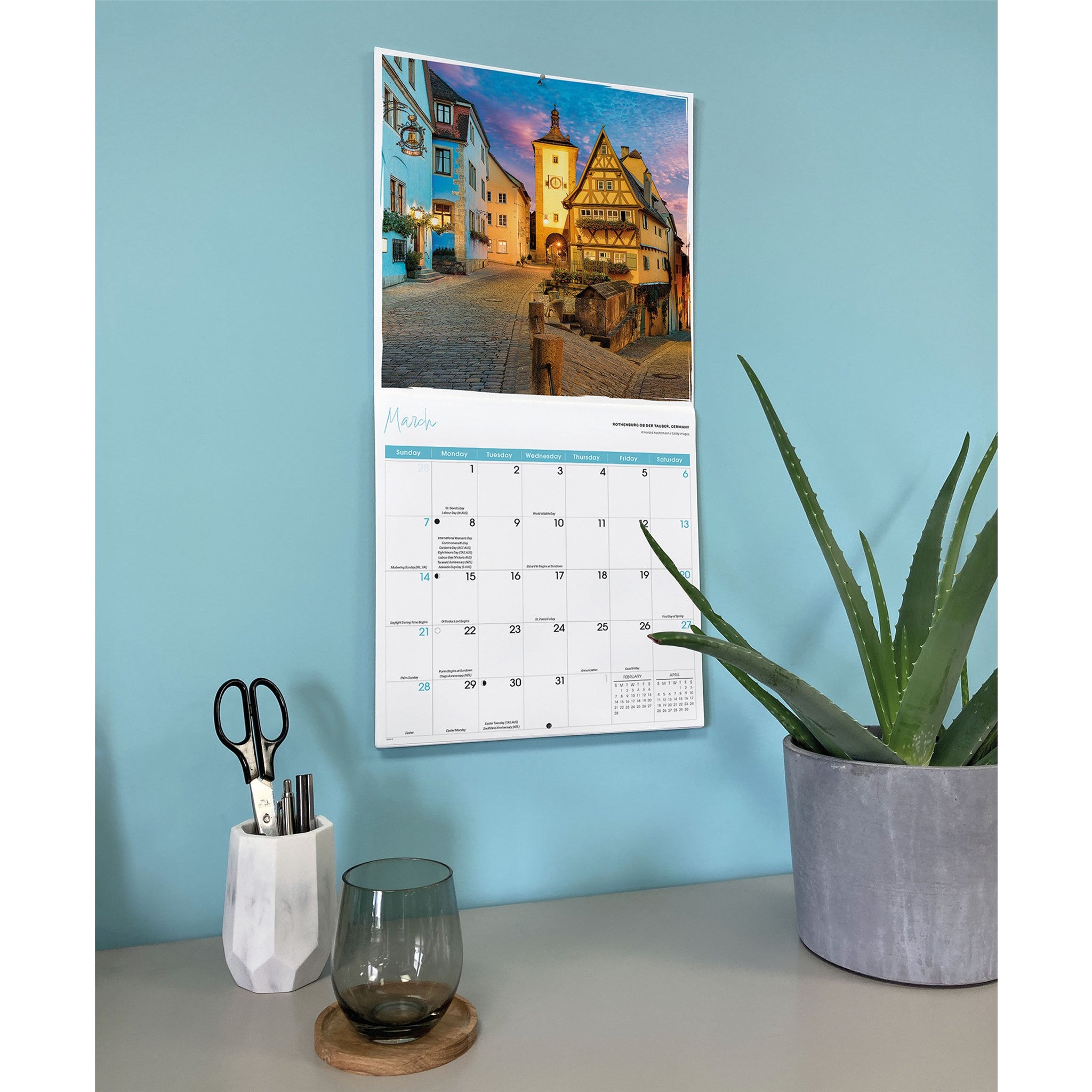 Calendrier mural Europe romantique 2027