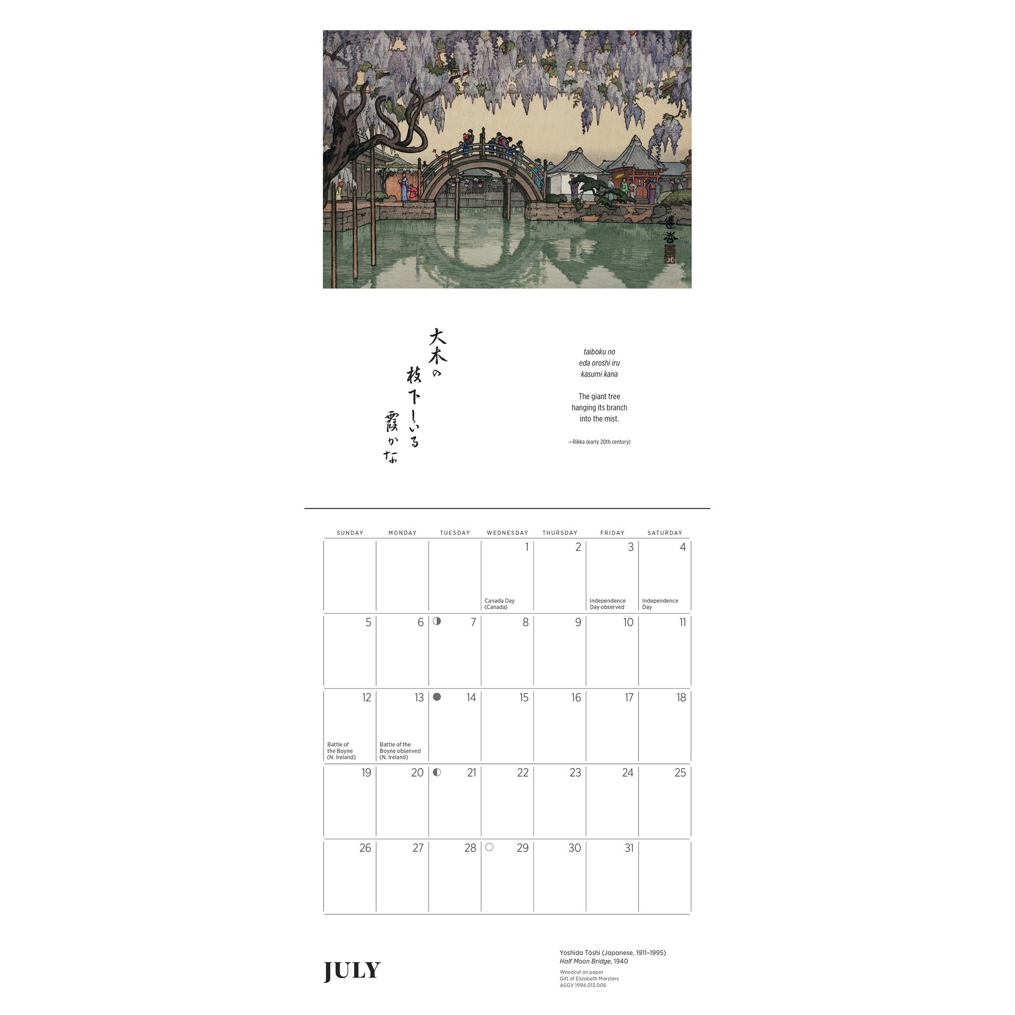 Haïku : Art et poésie japonais - Mini-calendrier 2026