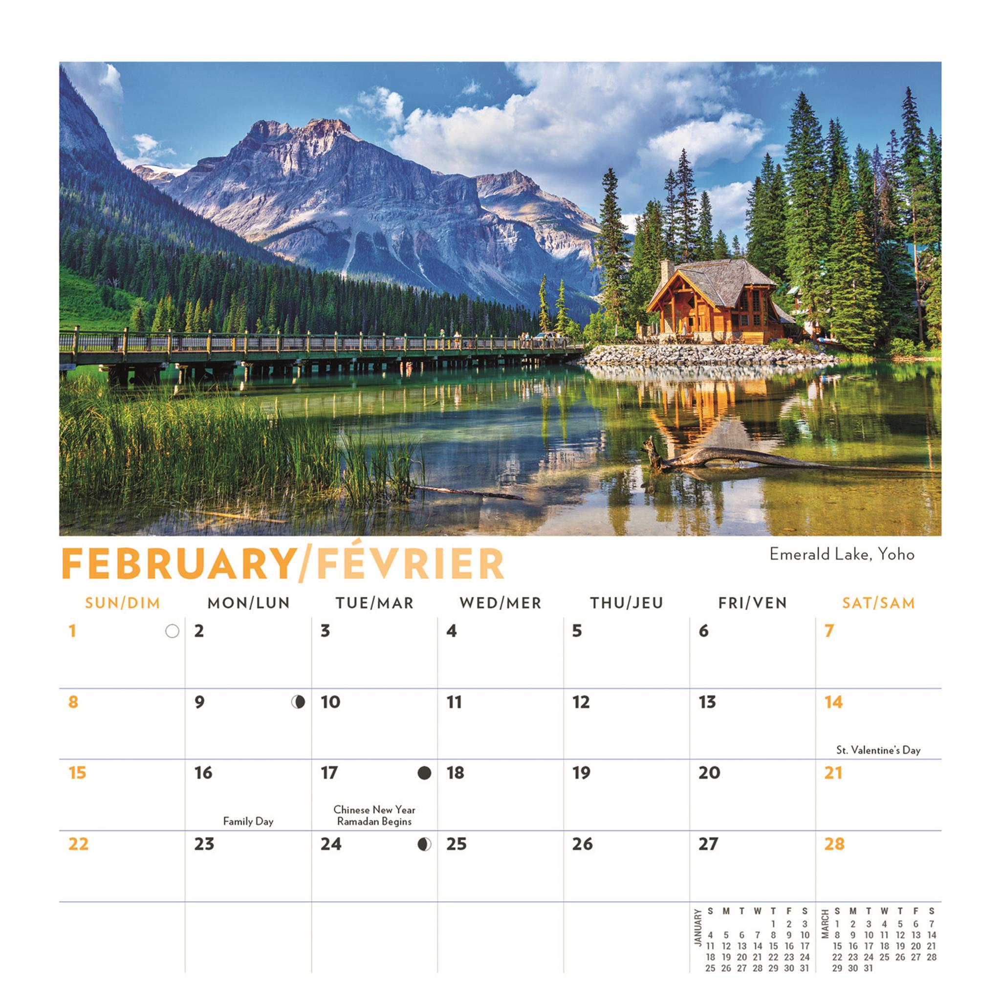 Canadian Rockies 2026 Easel Calendar