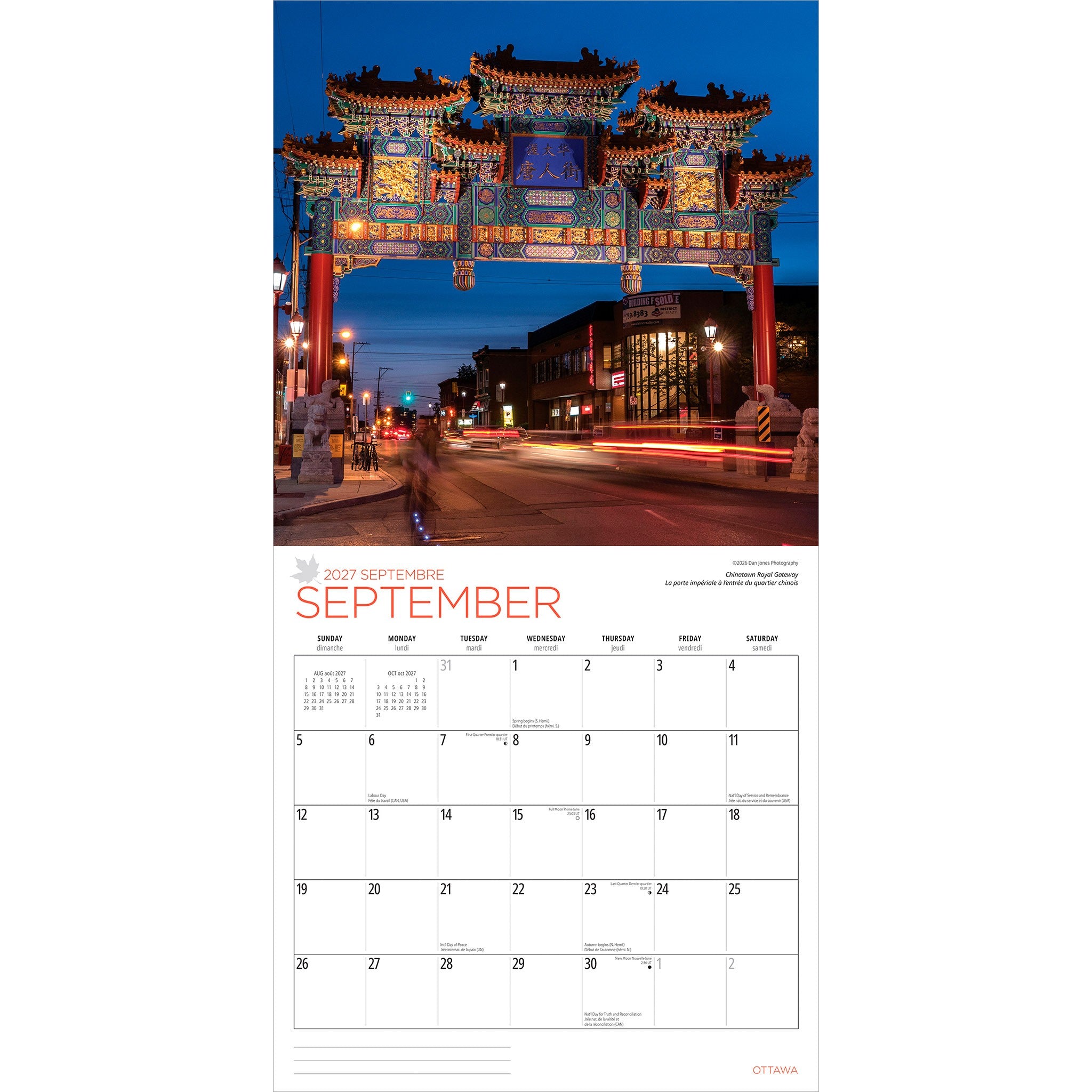Ottawa 2027 Wall Calendar