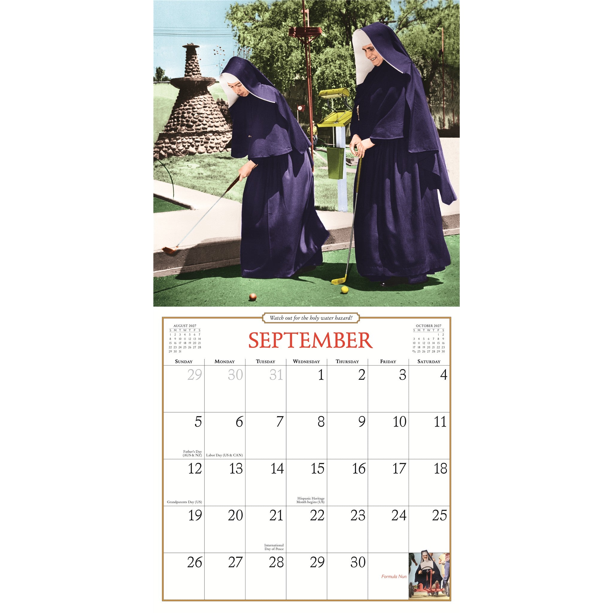 Nuns Having Fun 2027 Wall Calendar