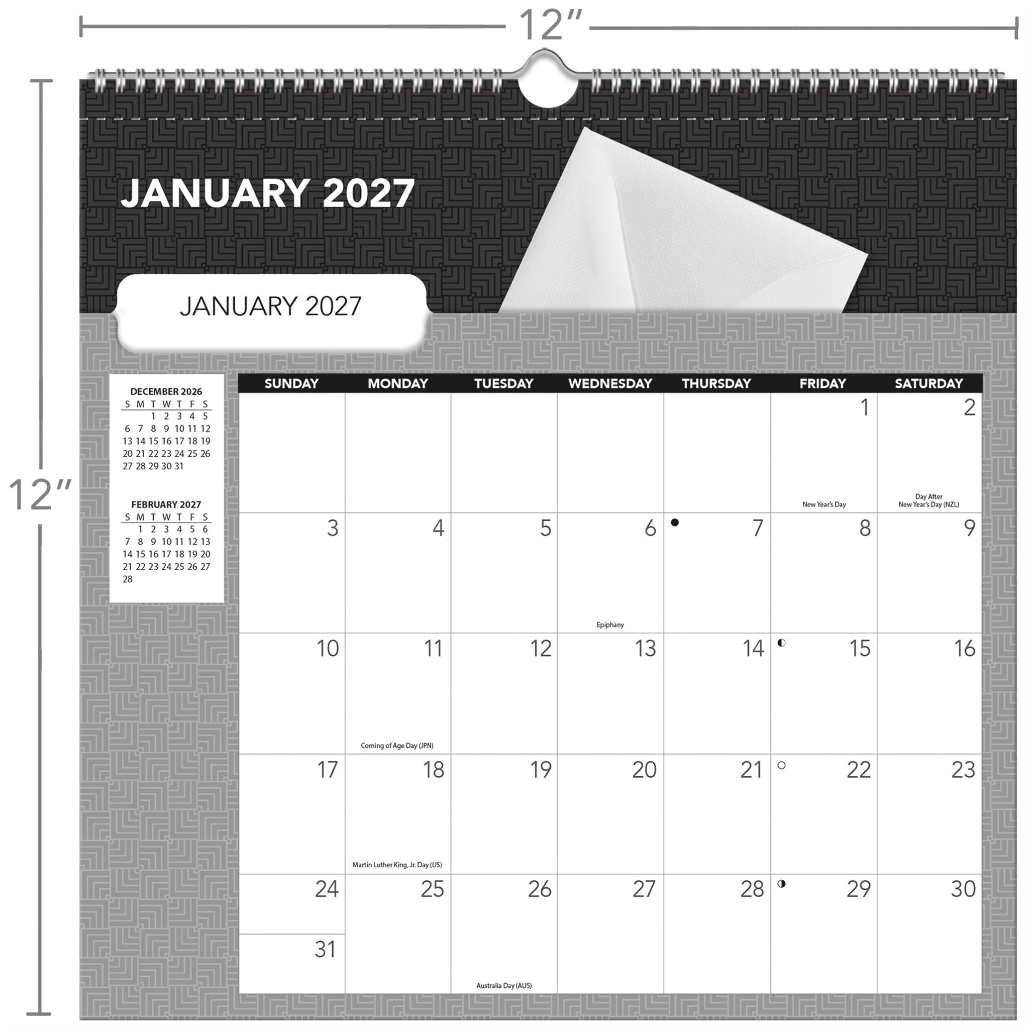 Calendrier mural Office File-It 2027