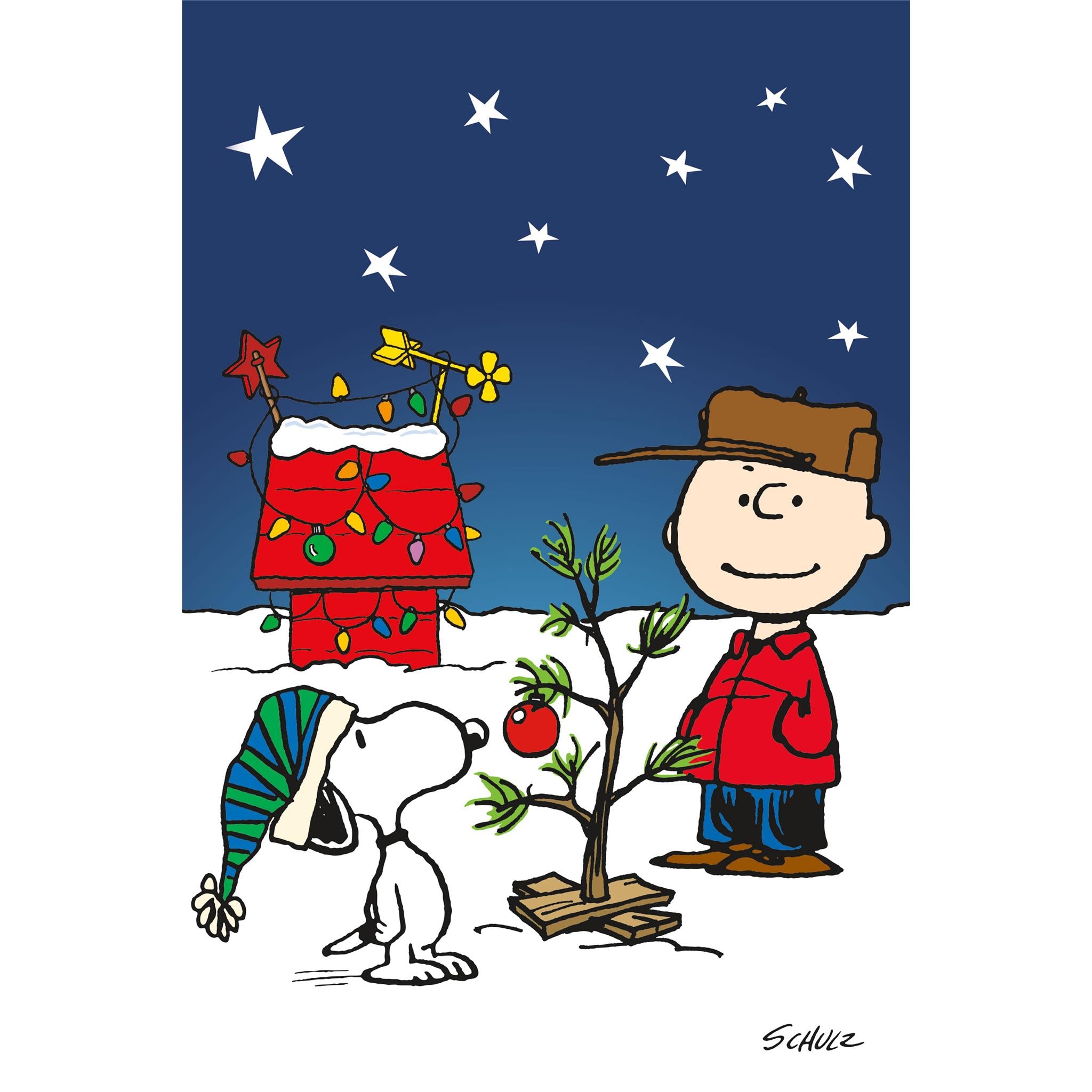 Puzzle de Noël 150 pièces Charlie Brown Peanuts, motif canne de Noël