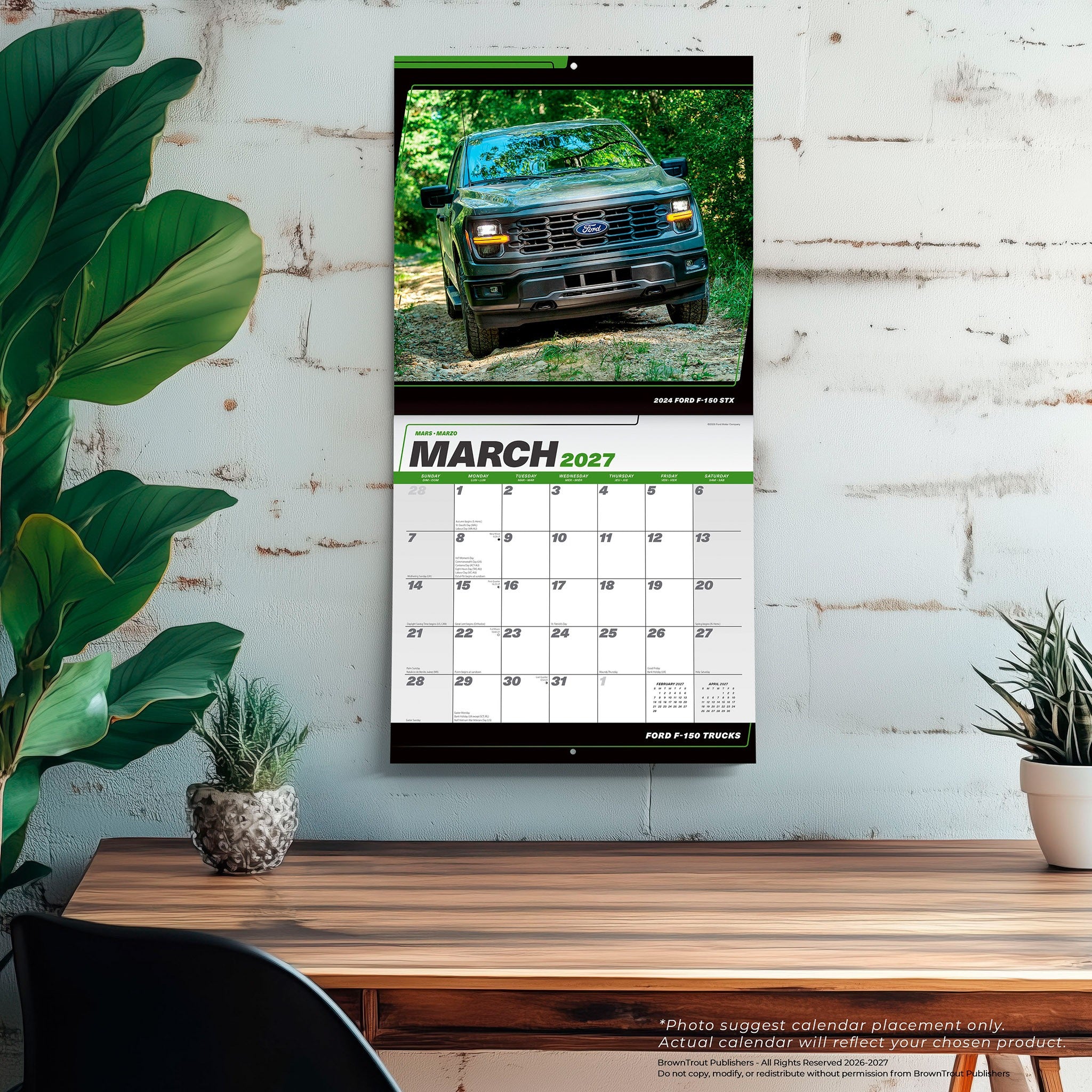 Ford F150 Trucks 2027 Wall Calendar