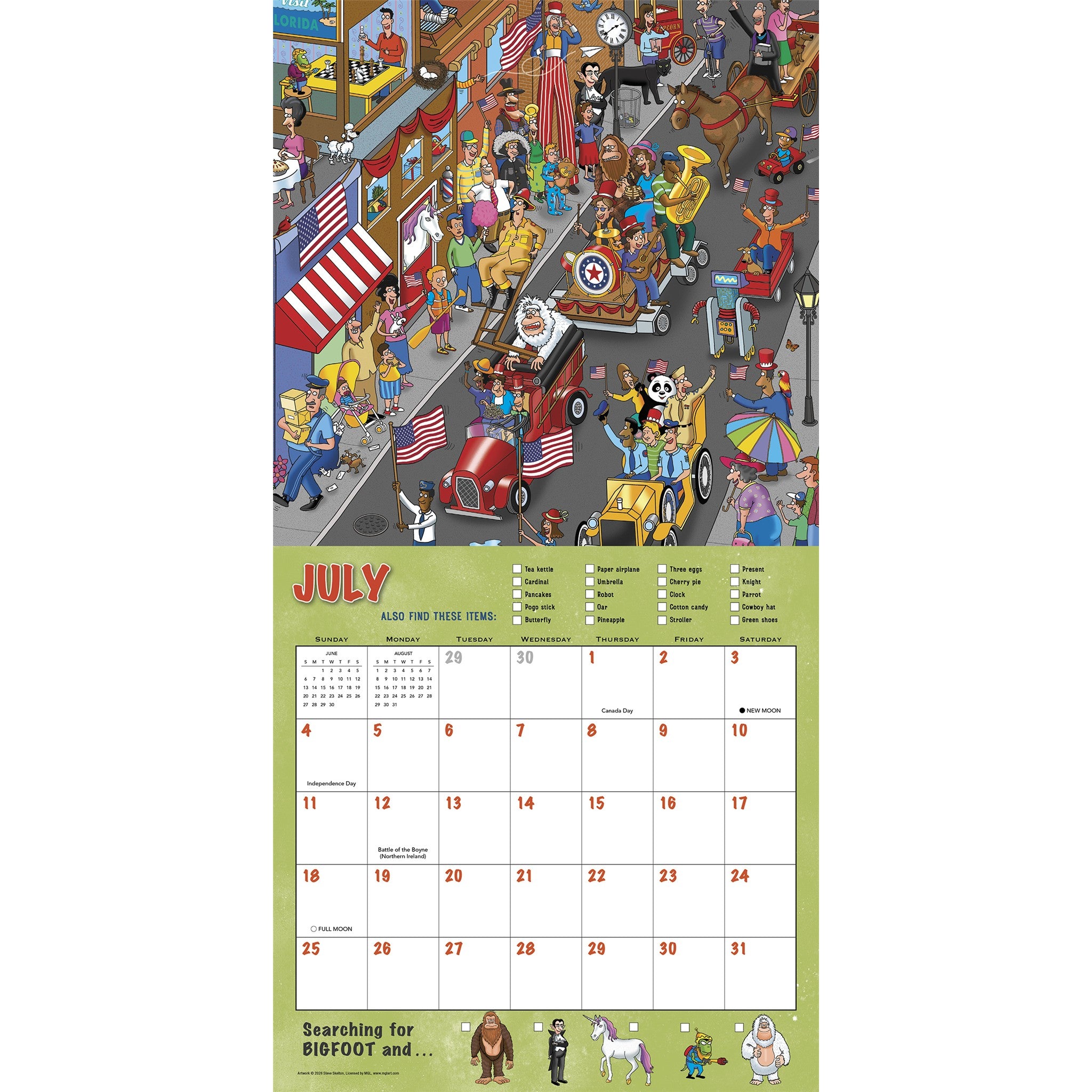Searching for Bigfoot and His Other Hidden Friends 2027 Wall Calendar