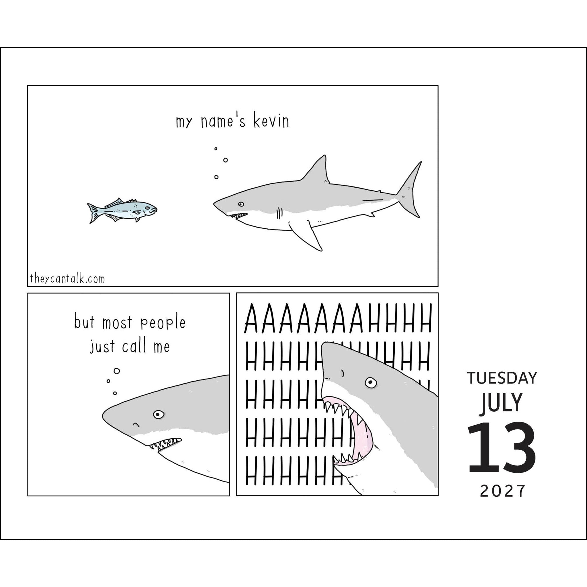 Calendrier de bureau Ils peuvent parler bandes dessinées 2027