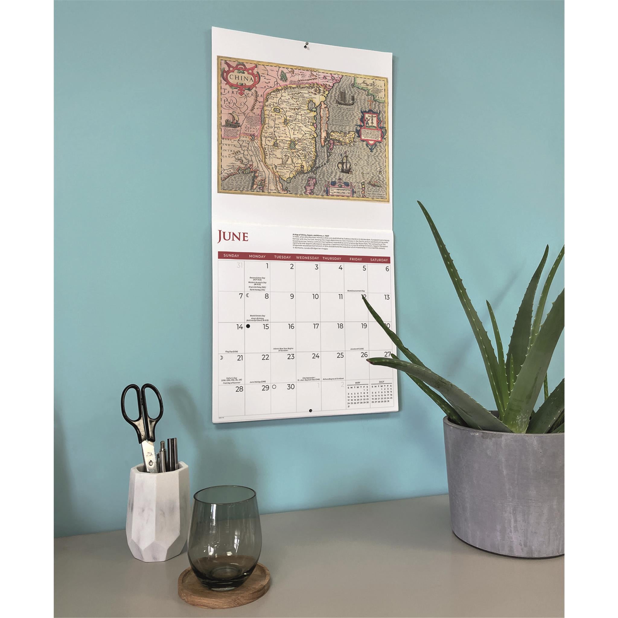 Calendrier mural Cartes anciennes 2026