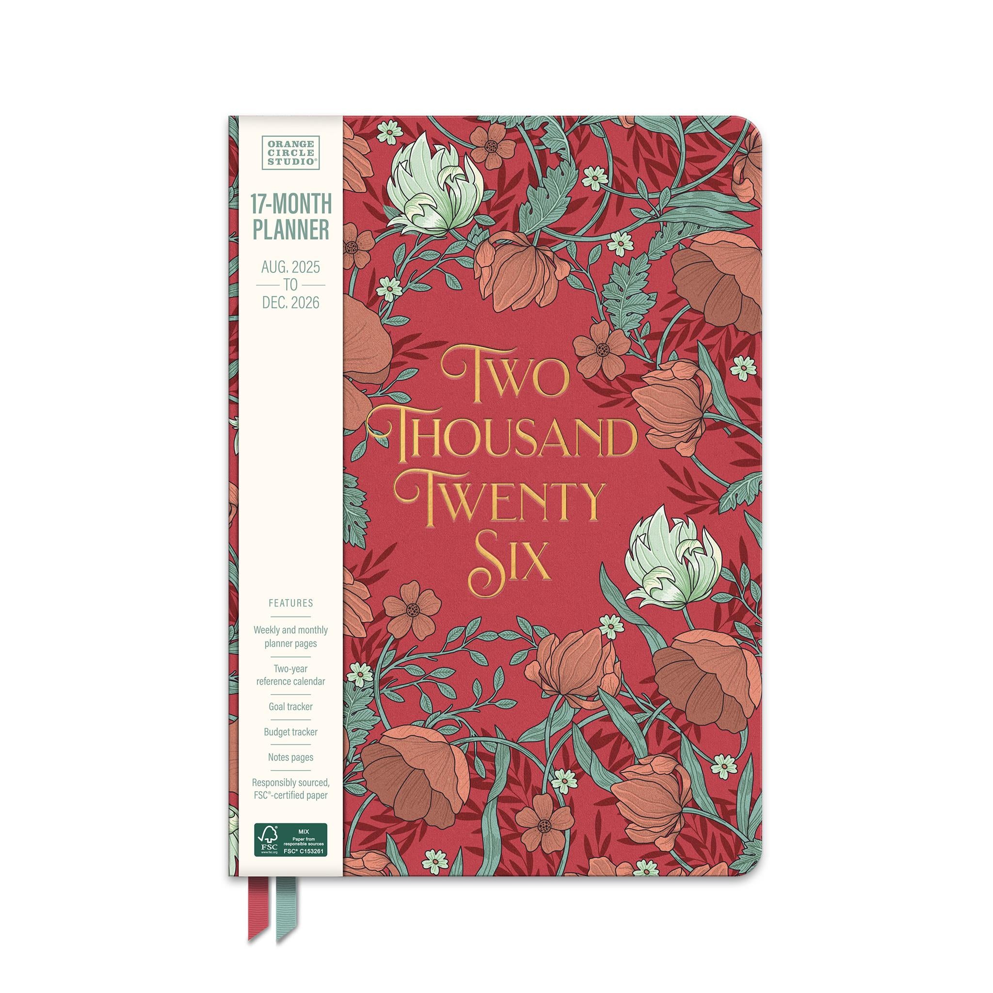 Calendrier de fiançailles 2025-2026 Clara relié en tissu Age of Romance