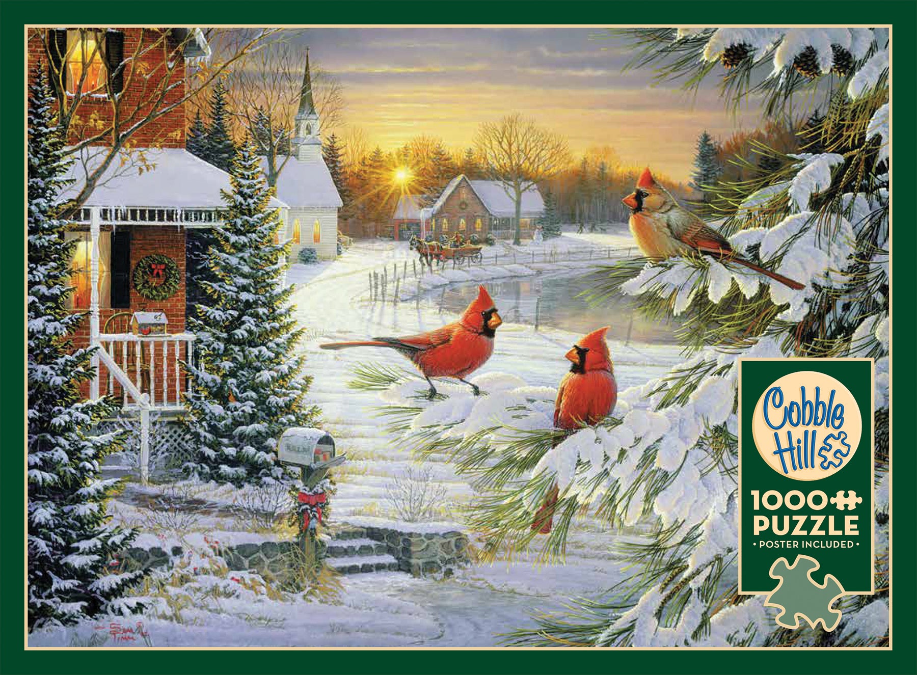 Puzzle exclusif Sunset Cardinals de 1000 pièces