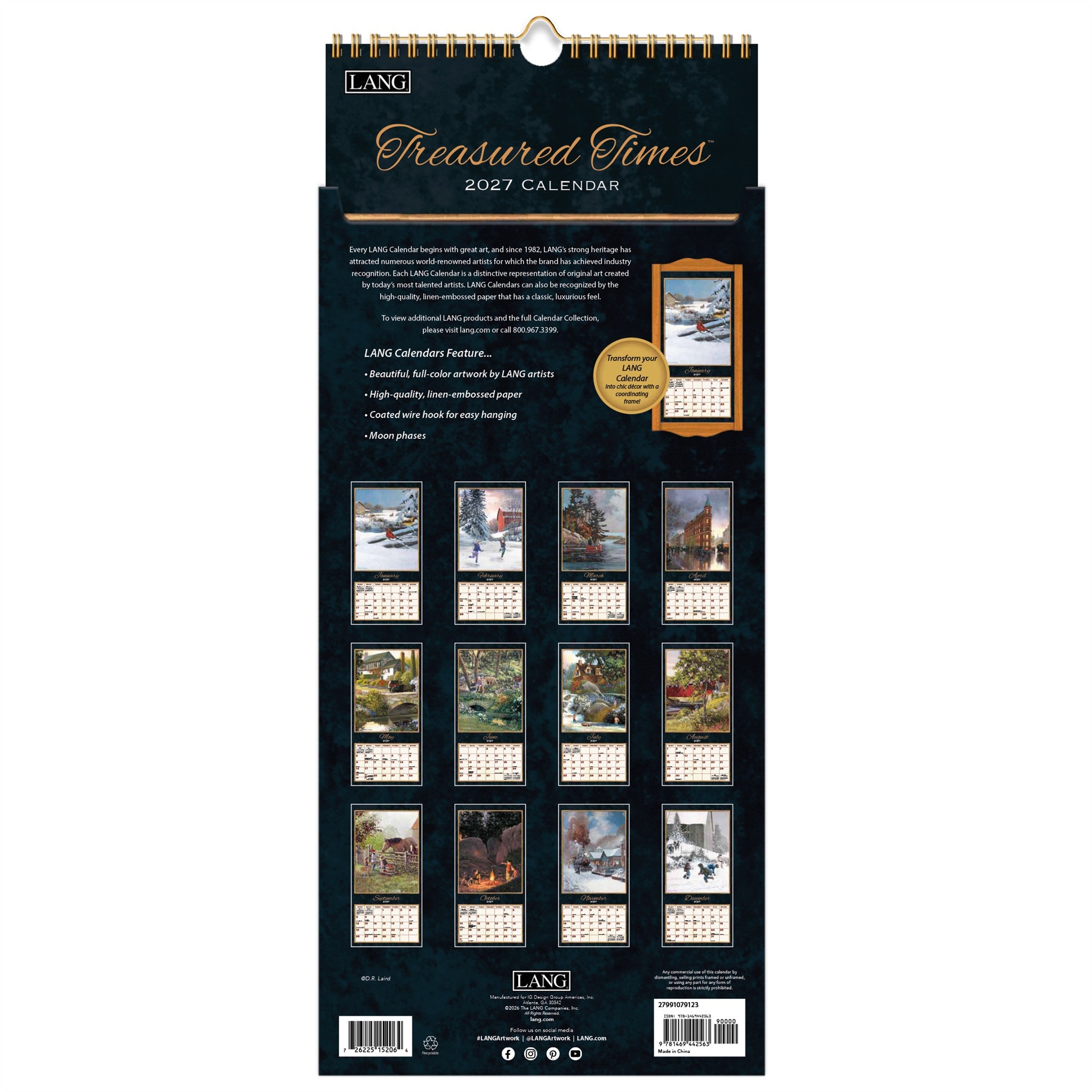 Treasured Times 2027 Slim Calendar