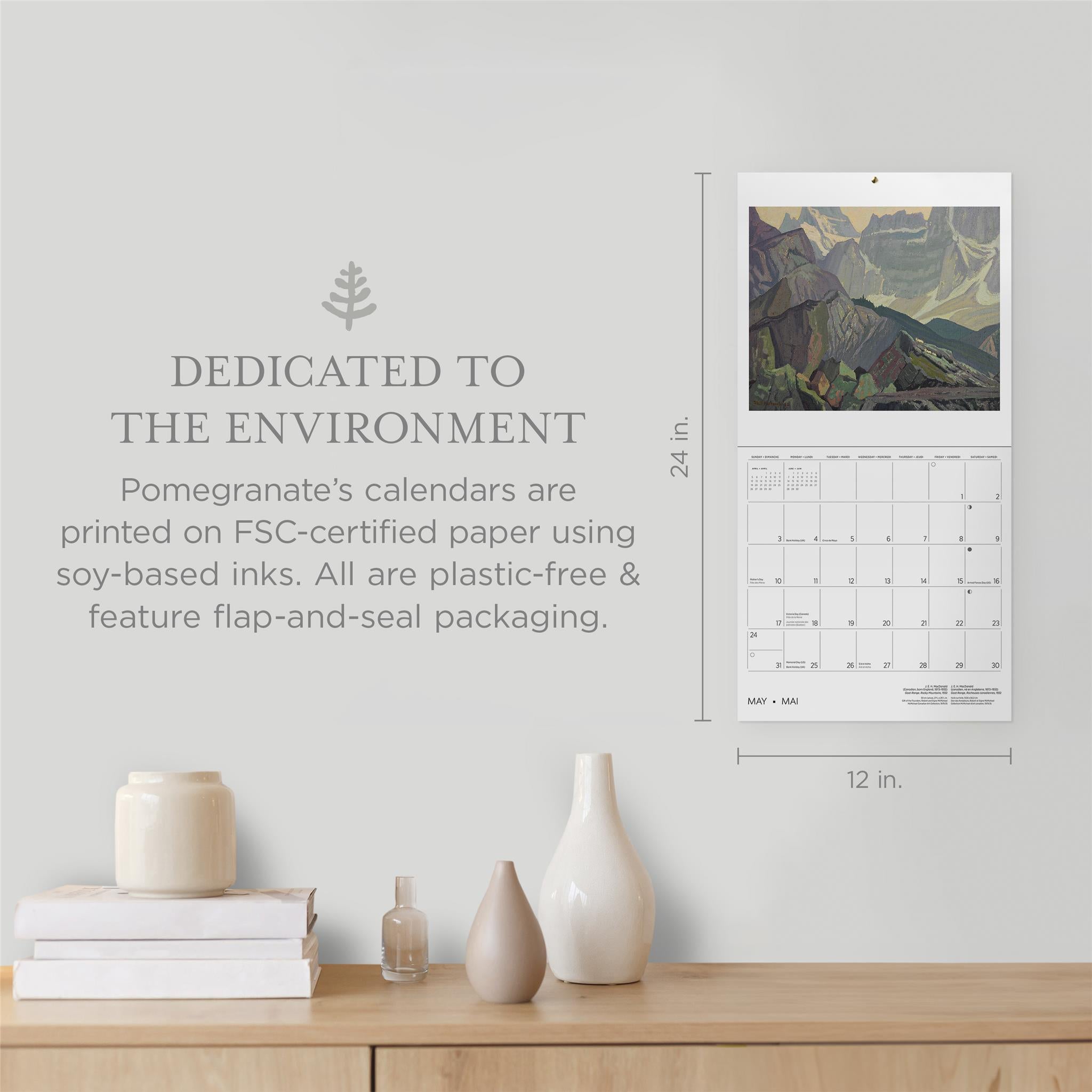 Calendrier mural édition spéciale 2026 du Groupe des Sept avec impression