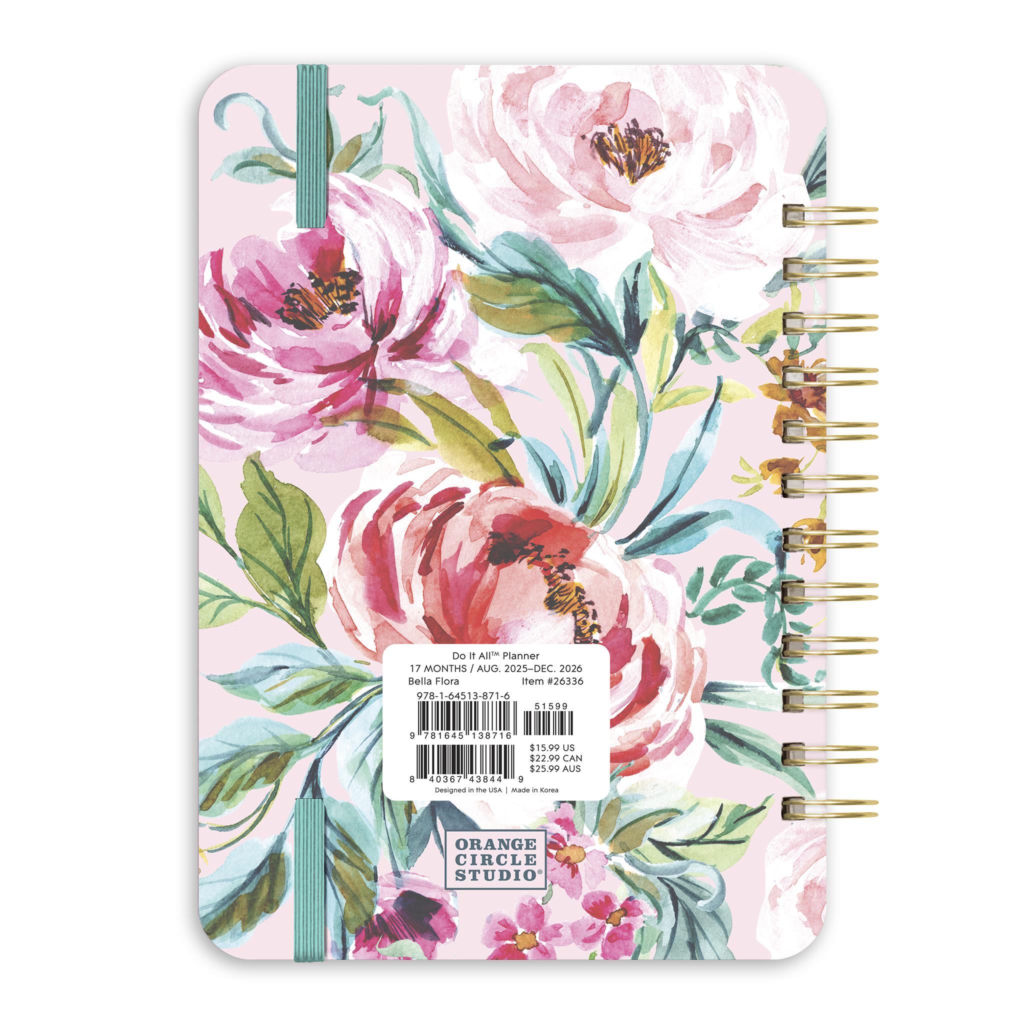 Bella Flora Do It All 2025-2026 Planner Calendar
