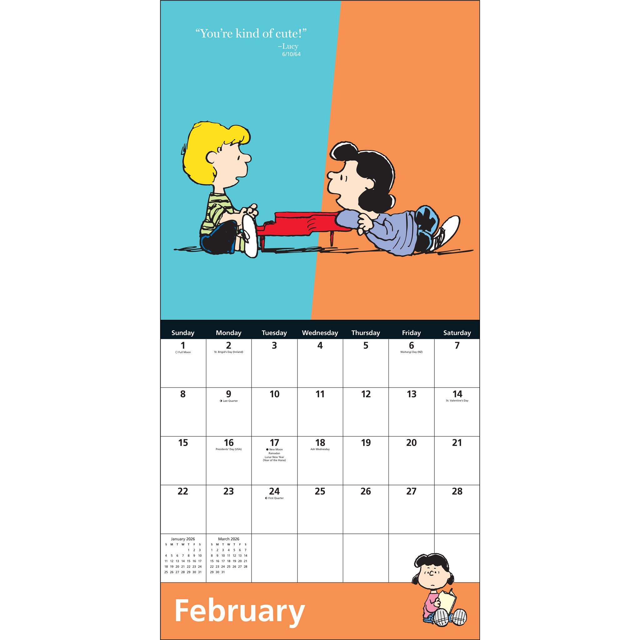 Calendrier mural Peanuts® 2026