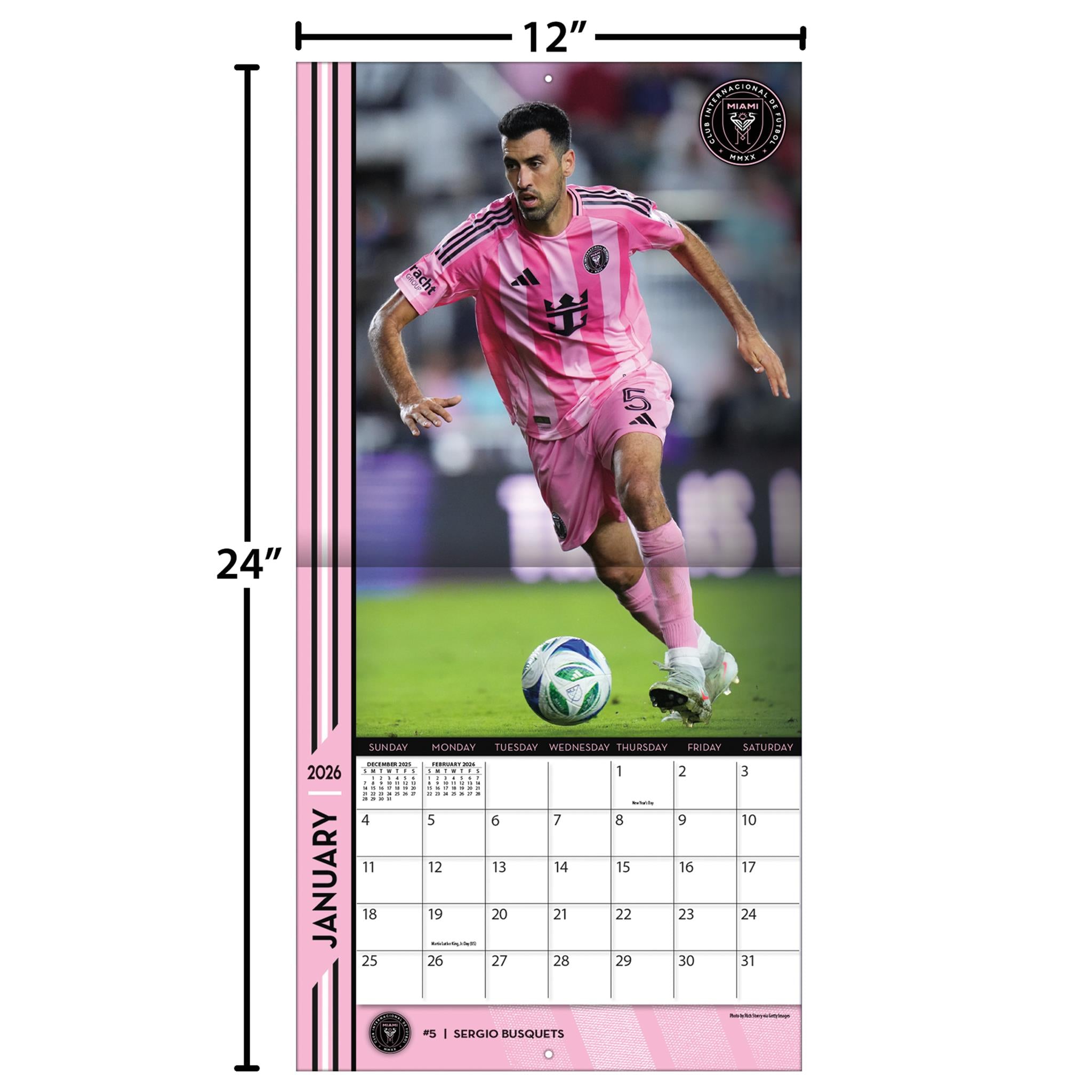 Calendrier mural MLS Inter Miami 2026