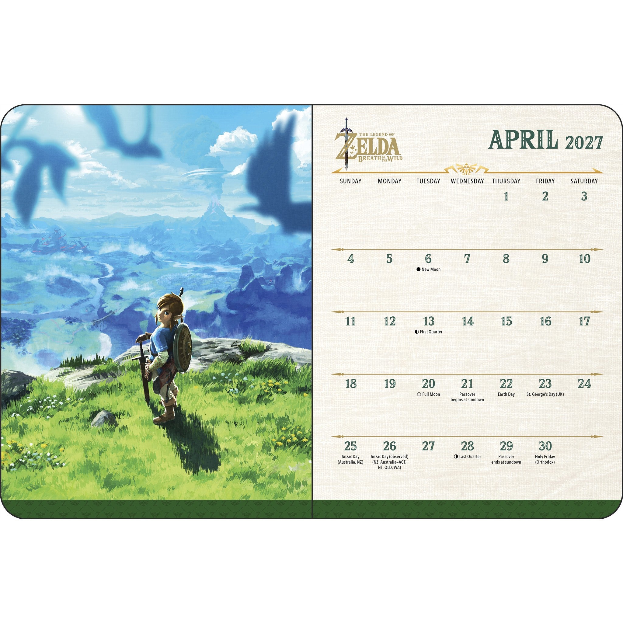 Legend of Zelda 2026-2027 Engagement Calendar