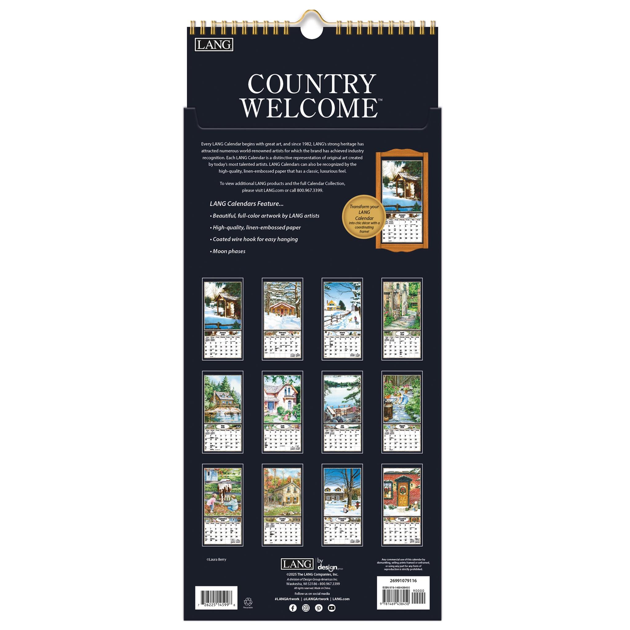 Country Welcome 2026 Slim Calendar - Online Only