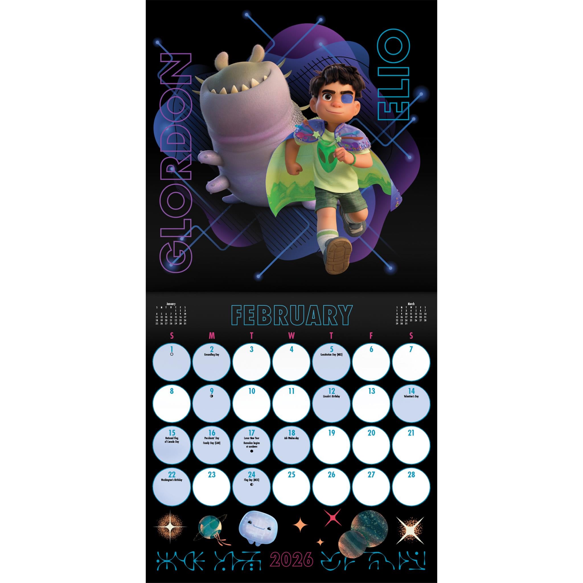 Calendrier mural Elio 2026 - Disponible uniquement en ligne