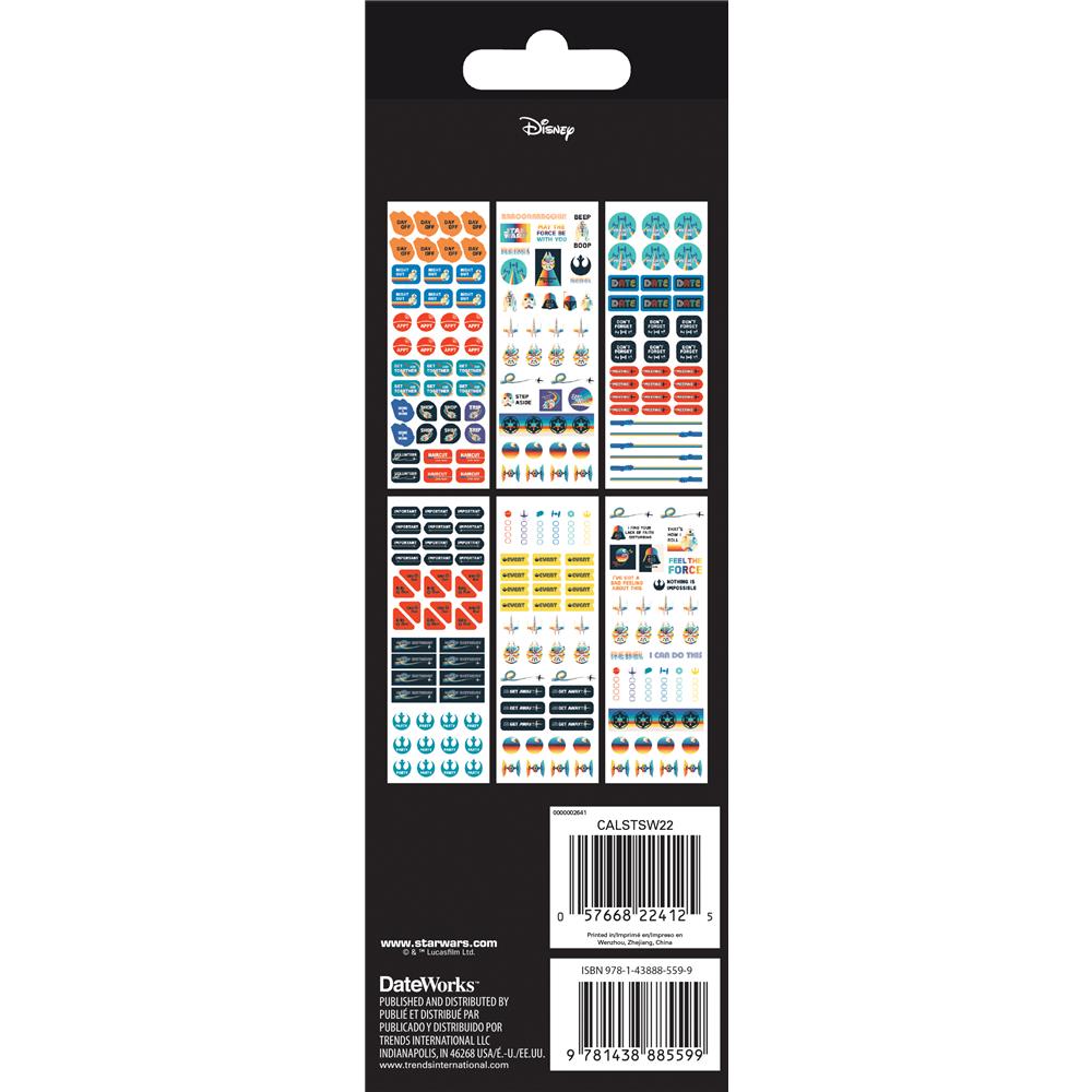 Autocollants de rappel de calendrier Star Wars