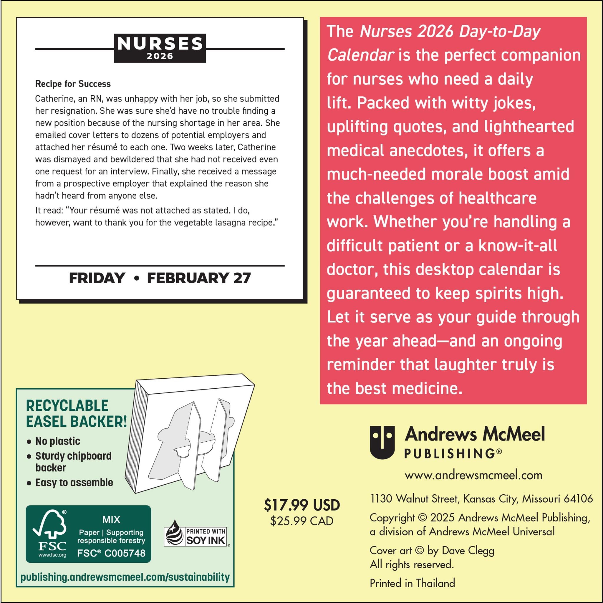 Nurses 2026 Box Calendar