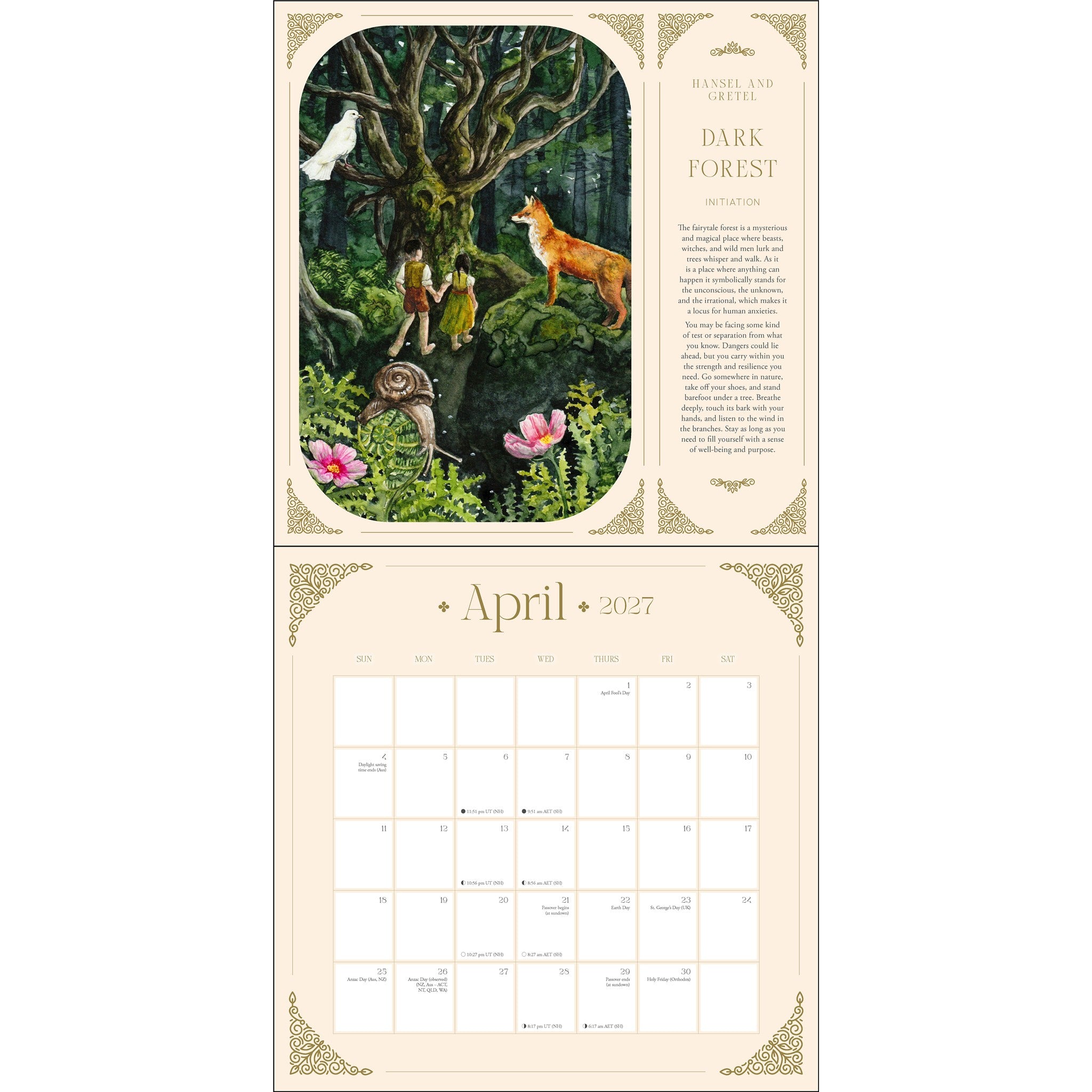 Calendrier mural Contes de fées 2027