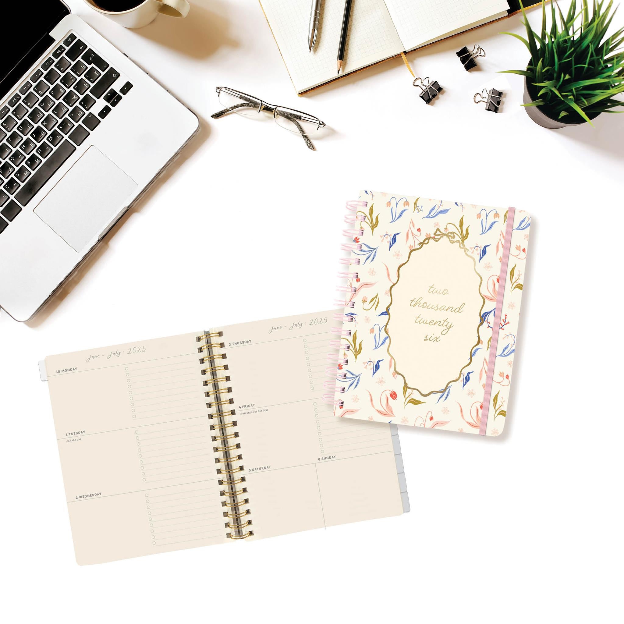 Calendrier des fiançailles Farmhouse Floral 2025-2026