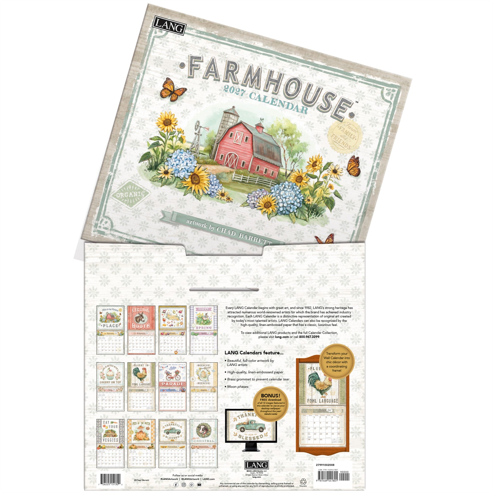 Farmhouse 2027 Wall Calendar - Online Only